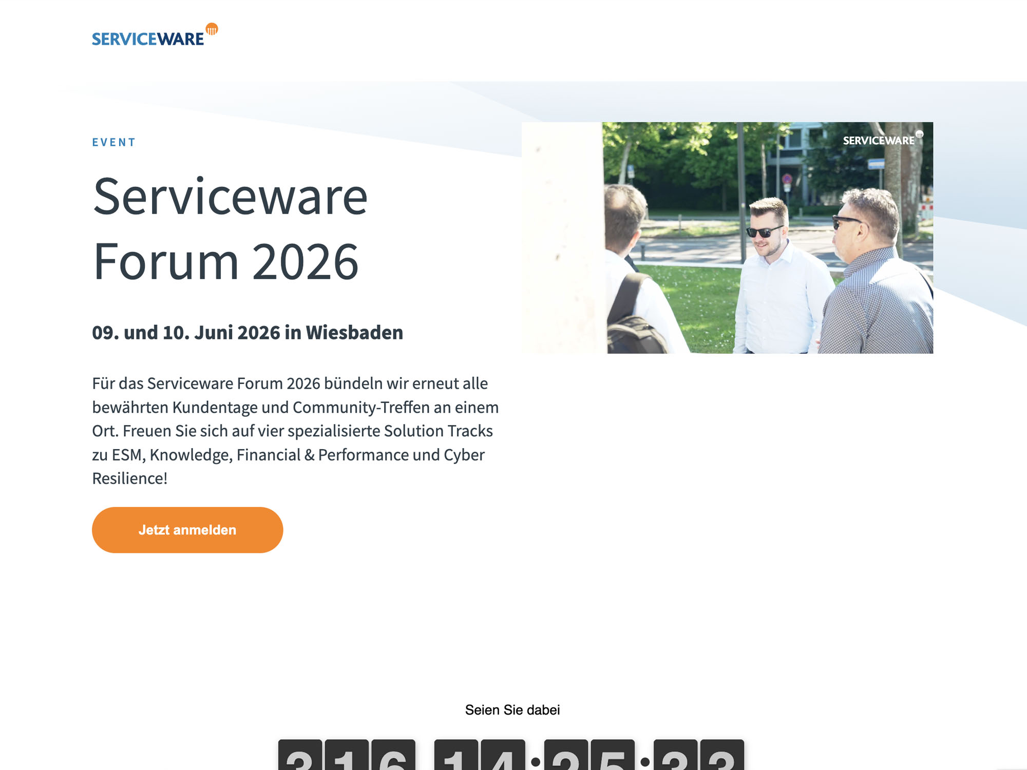 Serviceware Forum 2026 website