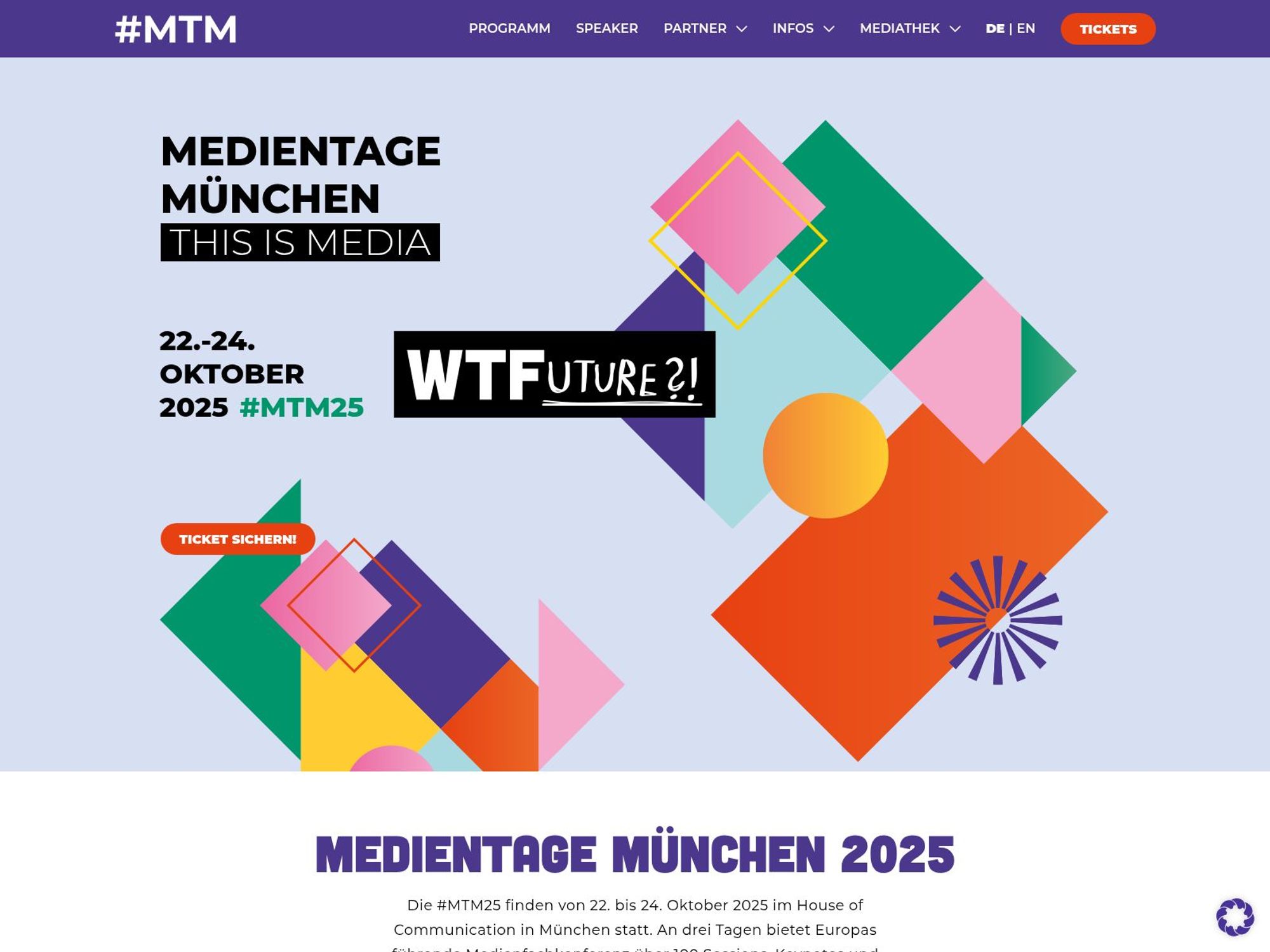 Medientage München 2025 website