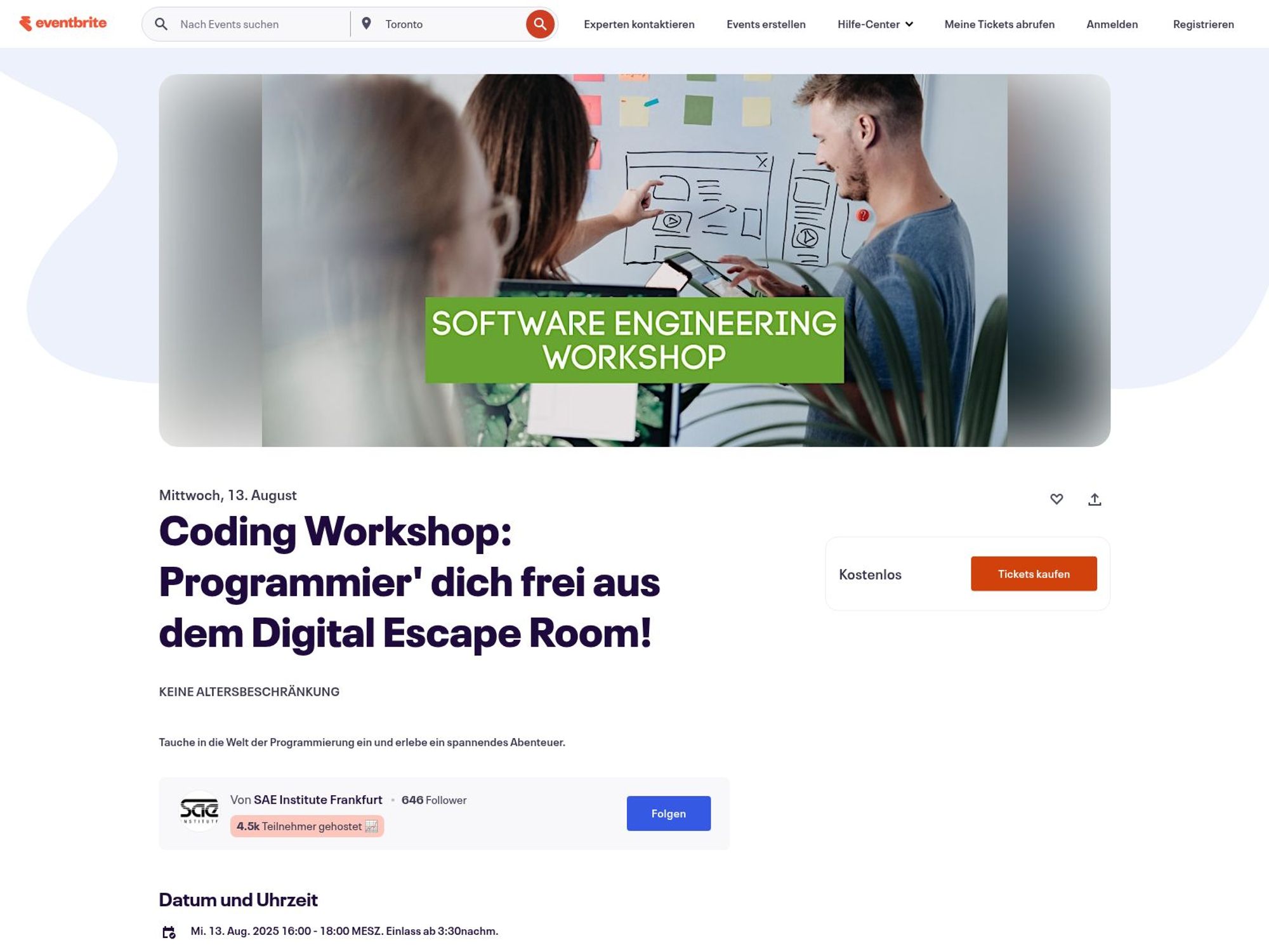 Coding Workshop: Programmier' dich frei aus dem Digital Escape Room! website