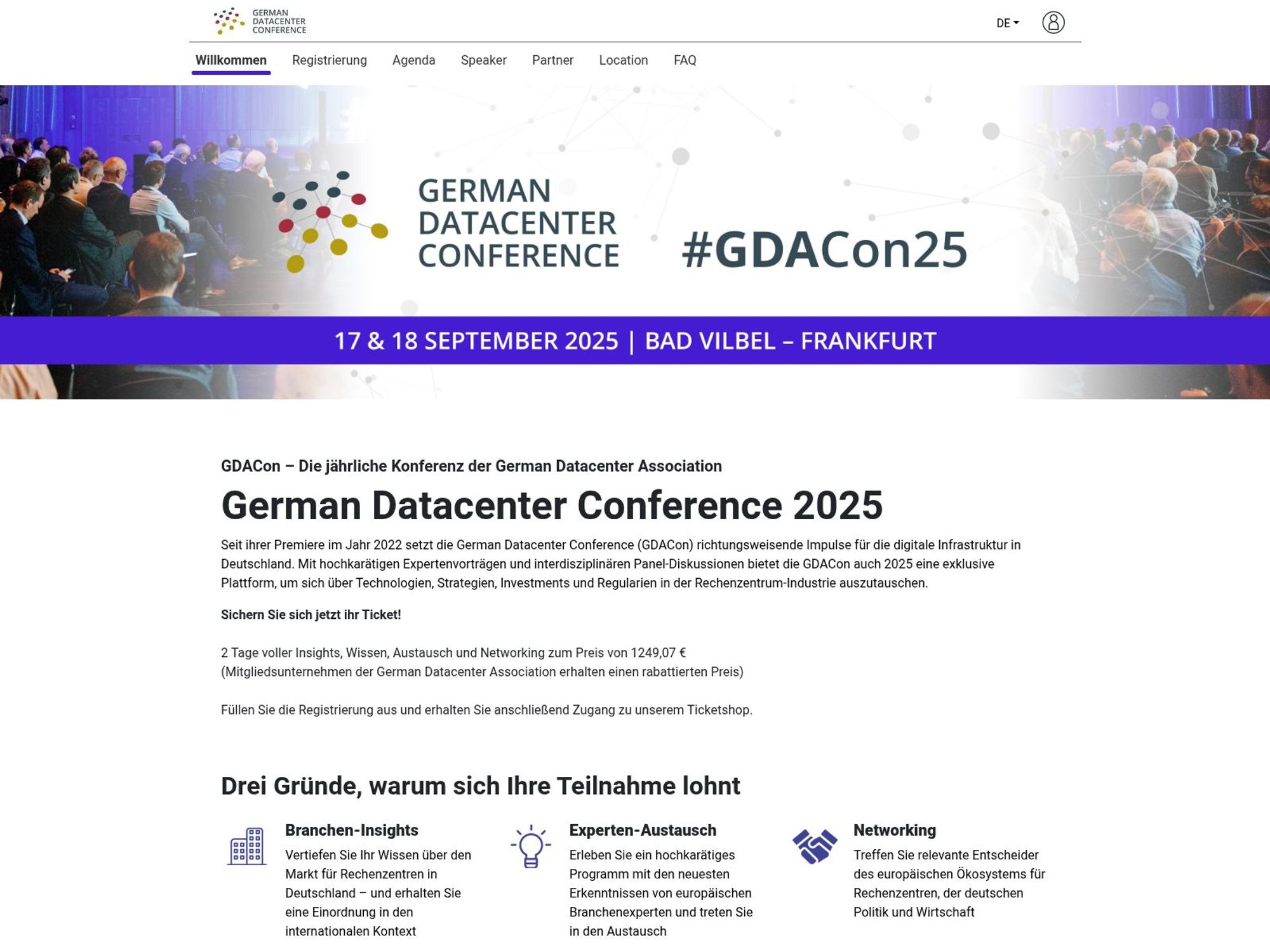 German Datacenter Conference 2025 website