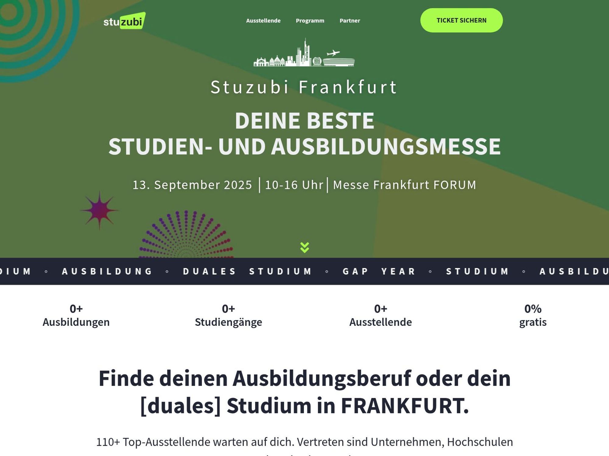 Stuzubi Frankfurt website