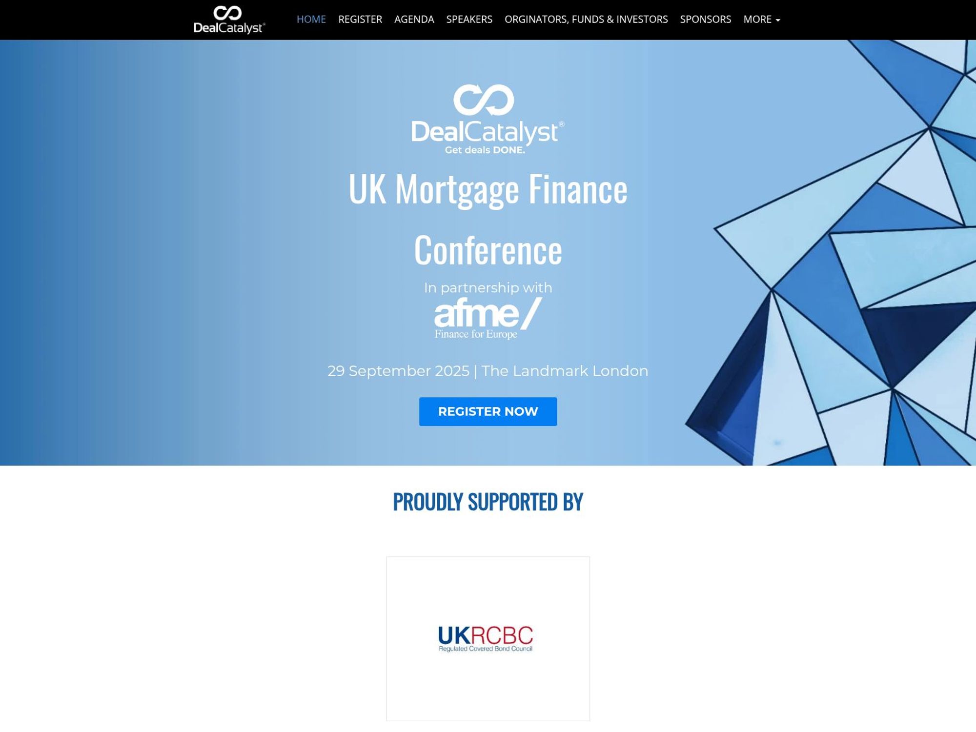 The UK Mortgage Finance Conference website