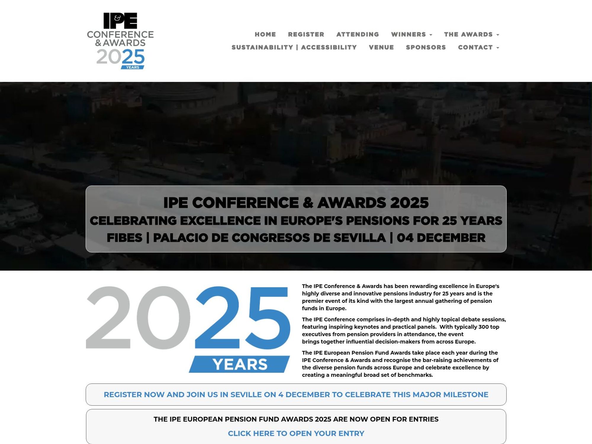 IPE Conference & Awards 2025 website