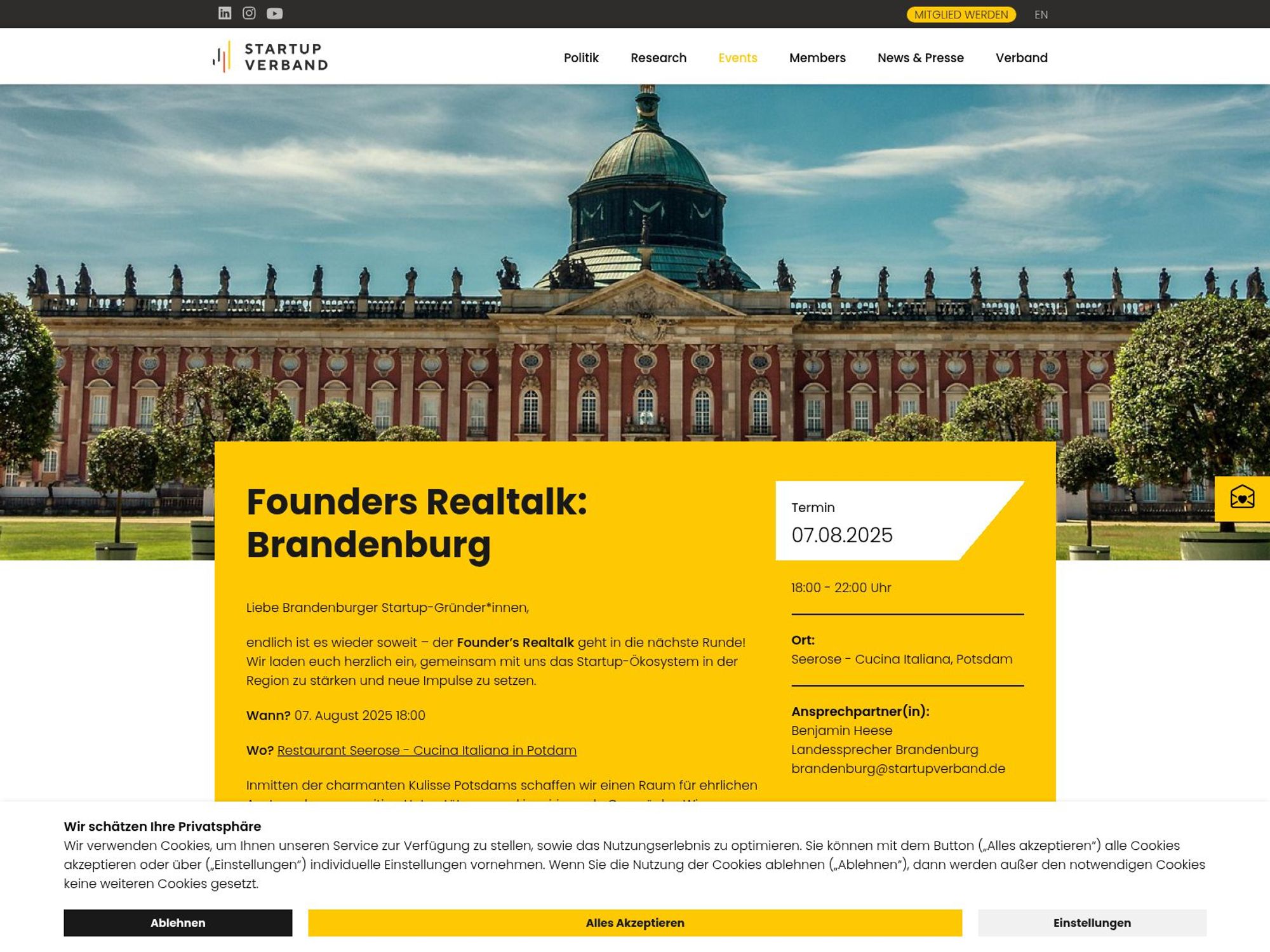 Founders Realtalk: Brandenburg website