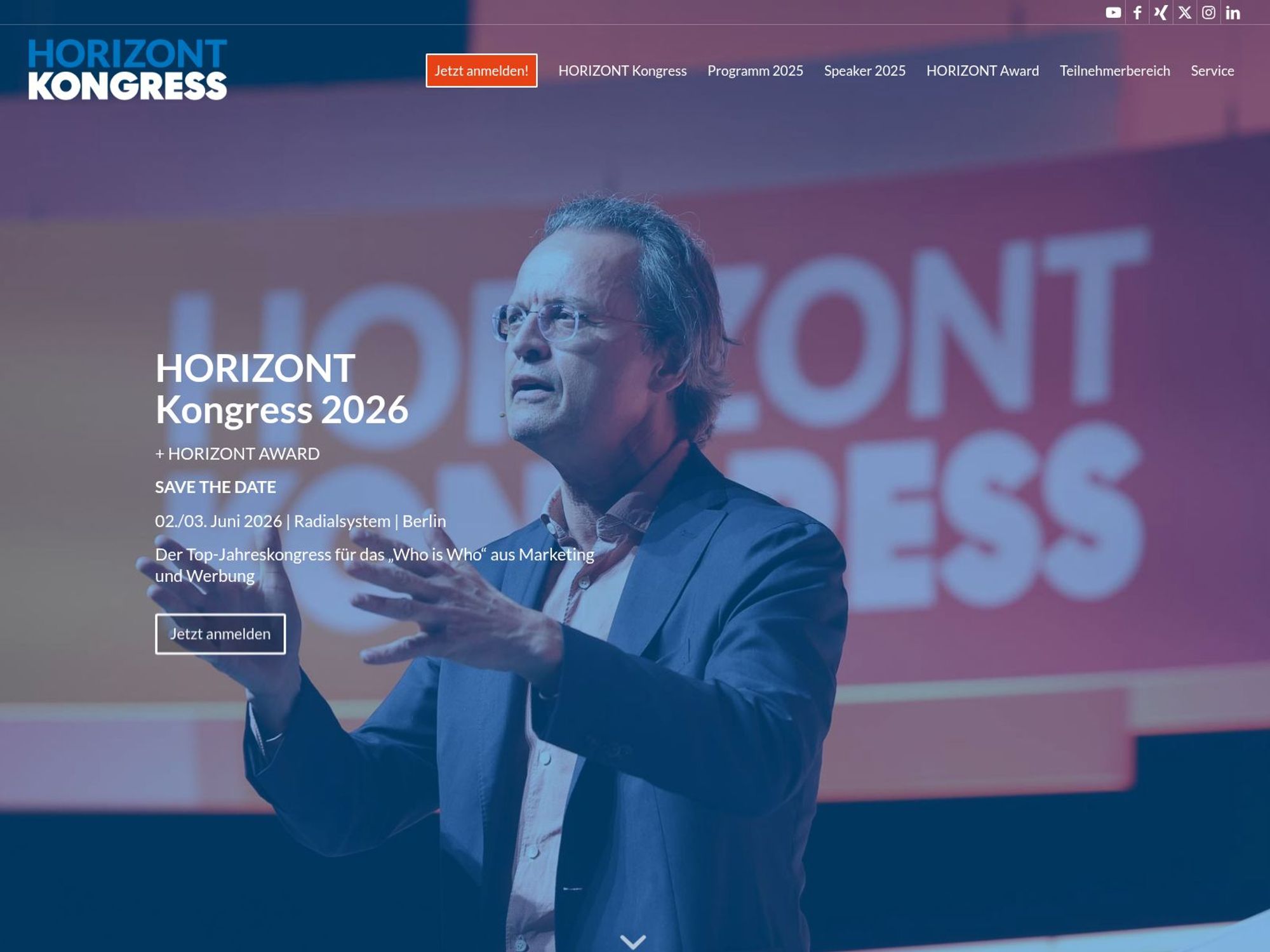 HORIZONT Kongress 2026 - Deutscher Medienkongress website