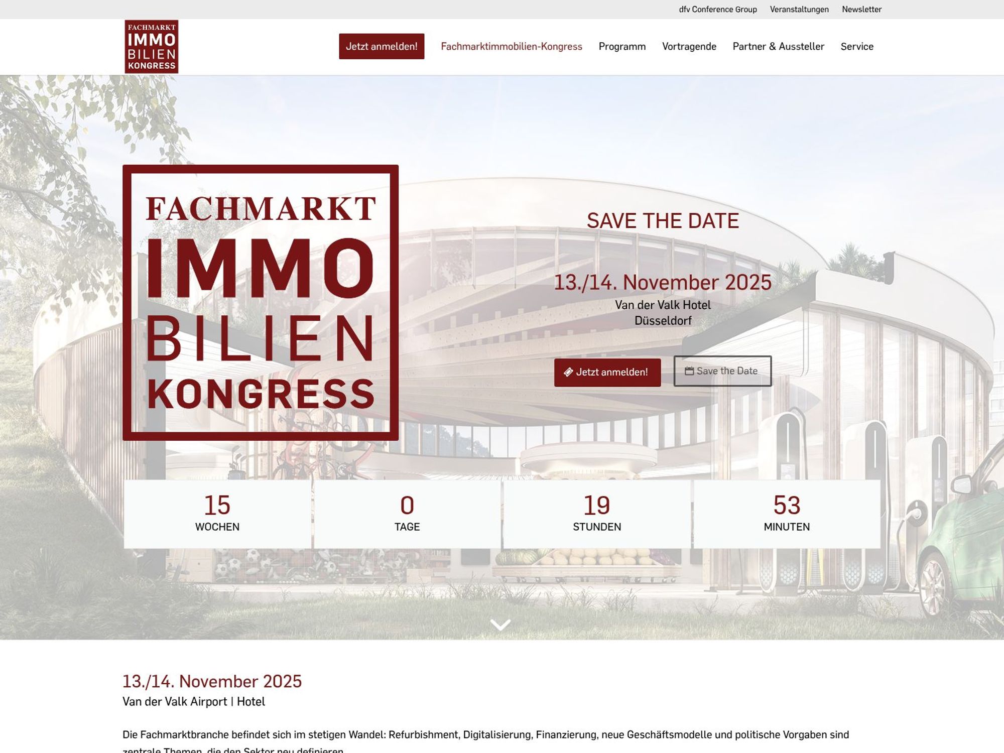 Fachmarktimmobilien-Kongress website