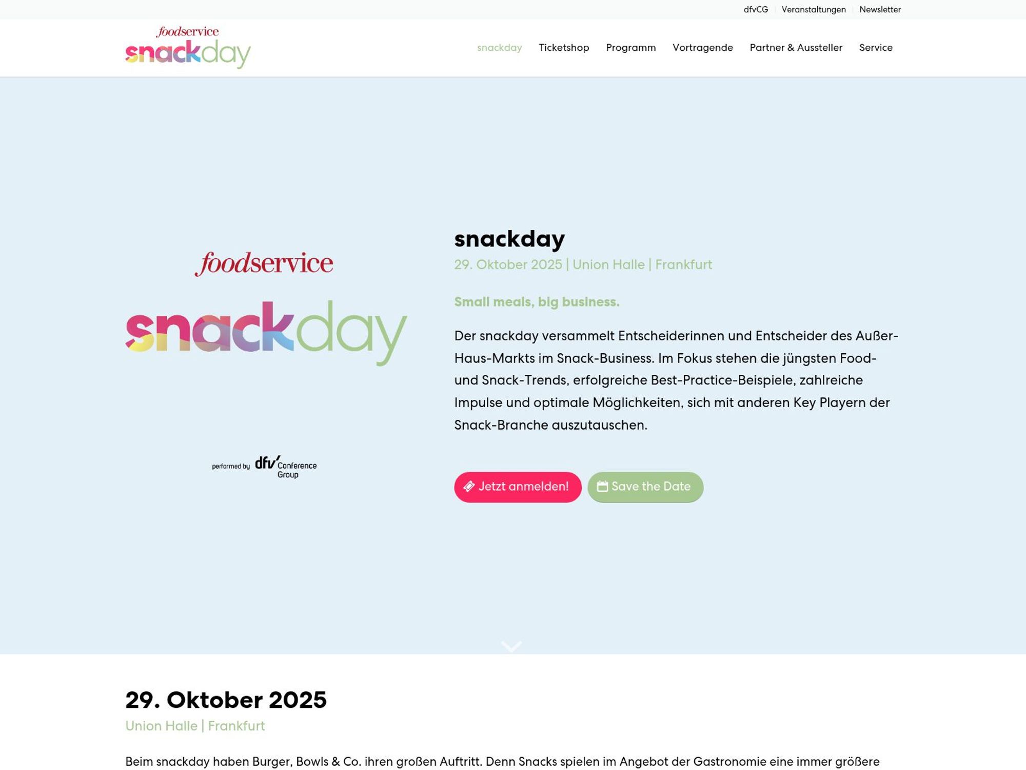 snackday 2025 website