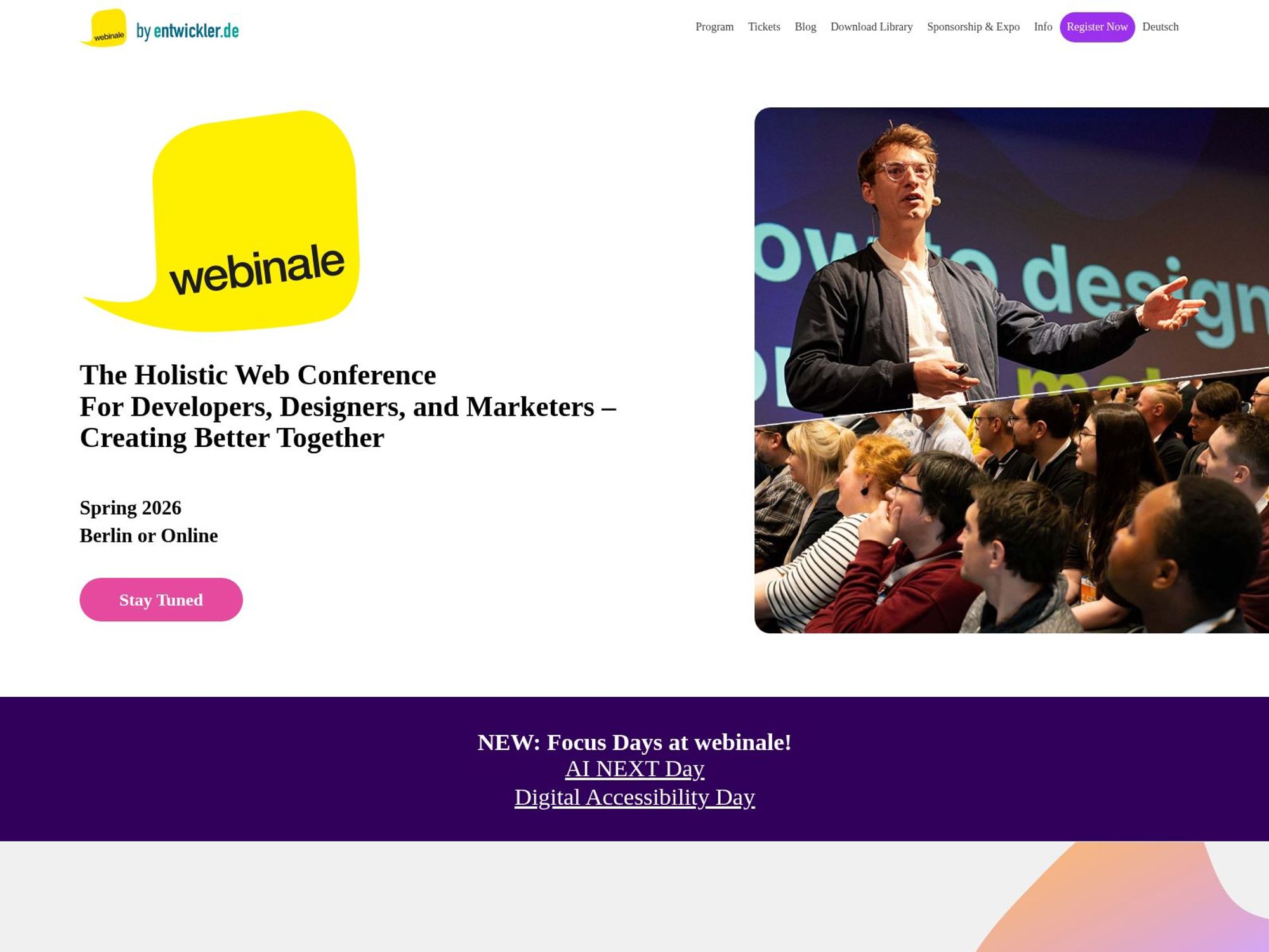 webinale 2026 website