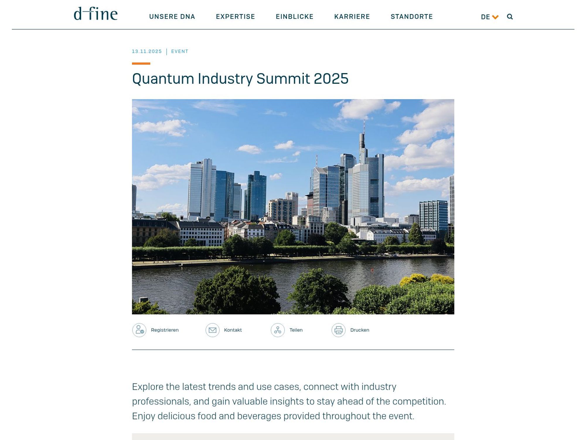 Quantum Industry Summit 2025 website