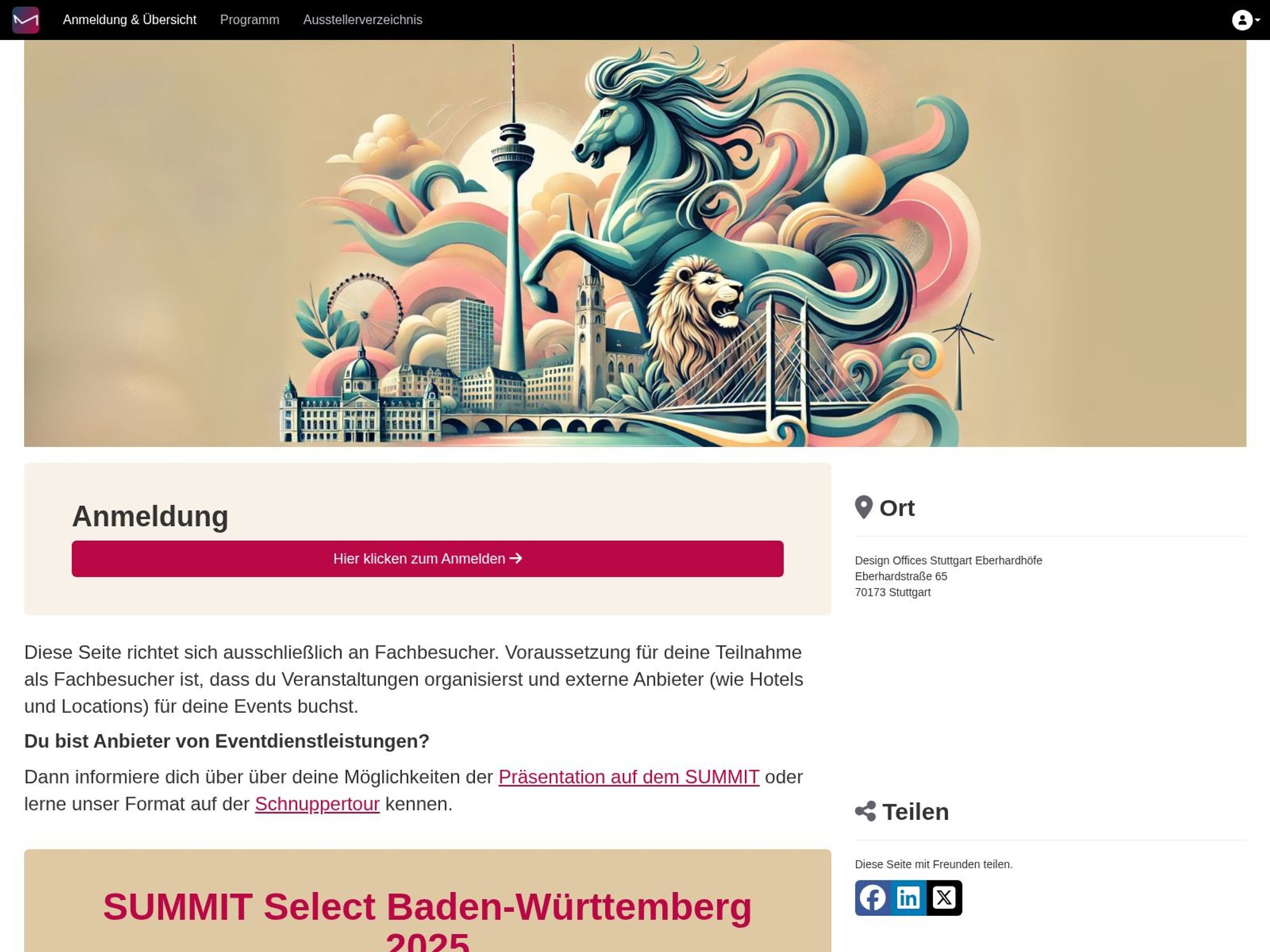 MEET Germany Summit Select Baden-Württemberg 2025 website
