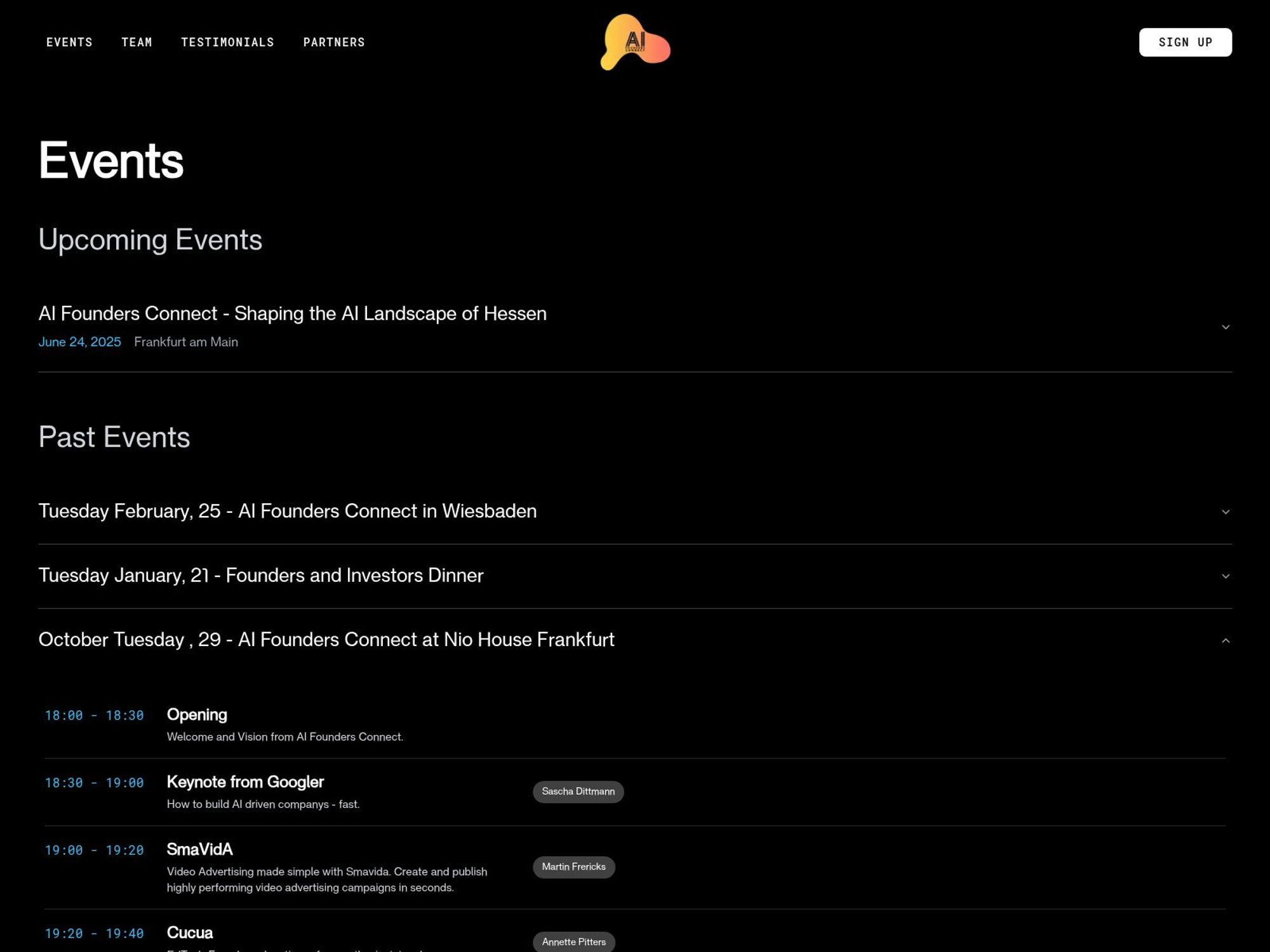 AI Founders Connect at Nio House Frankfurt screenshot