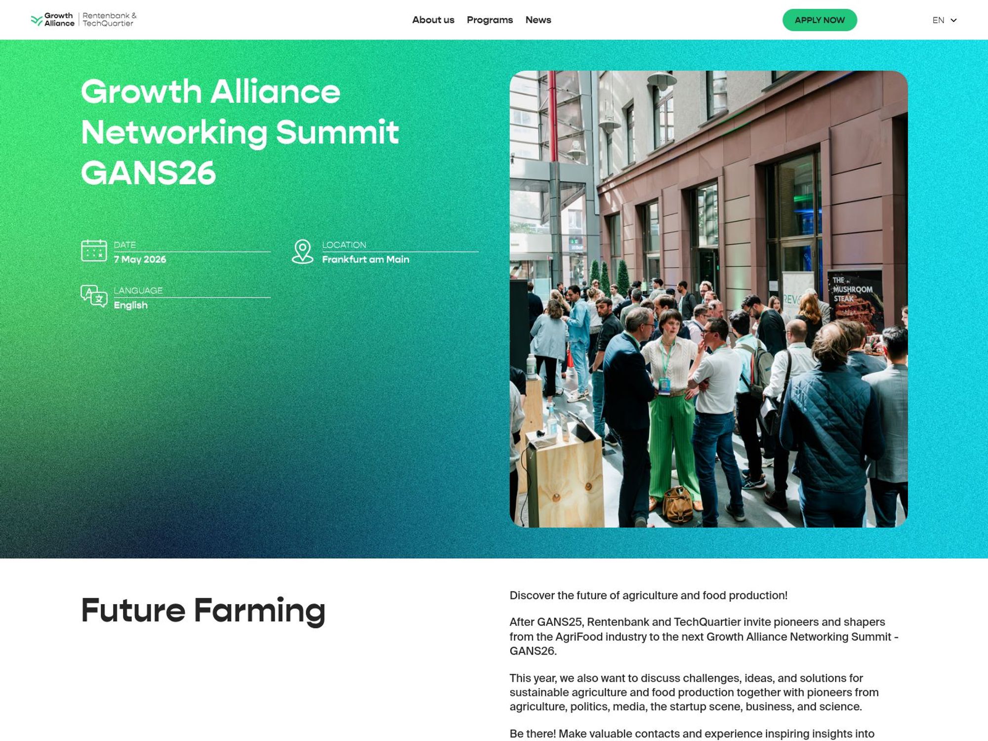 Growth Alliance Networking Summit 2026 website