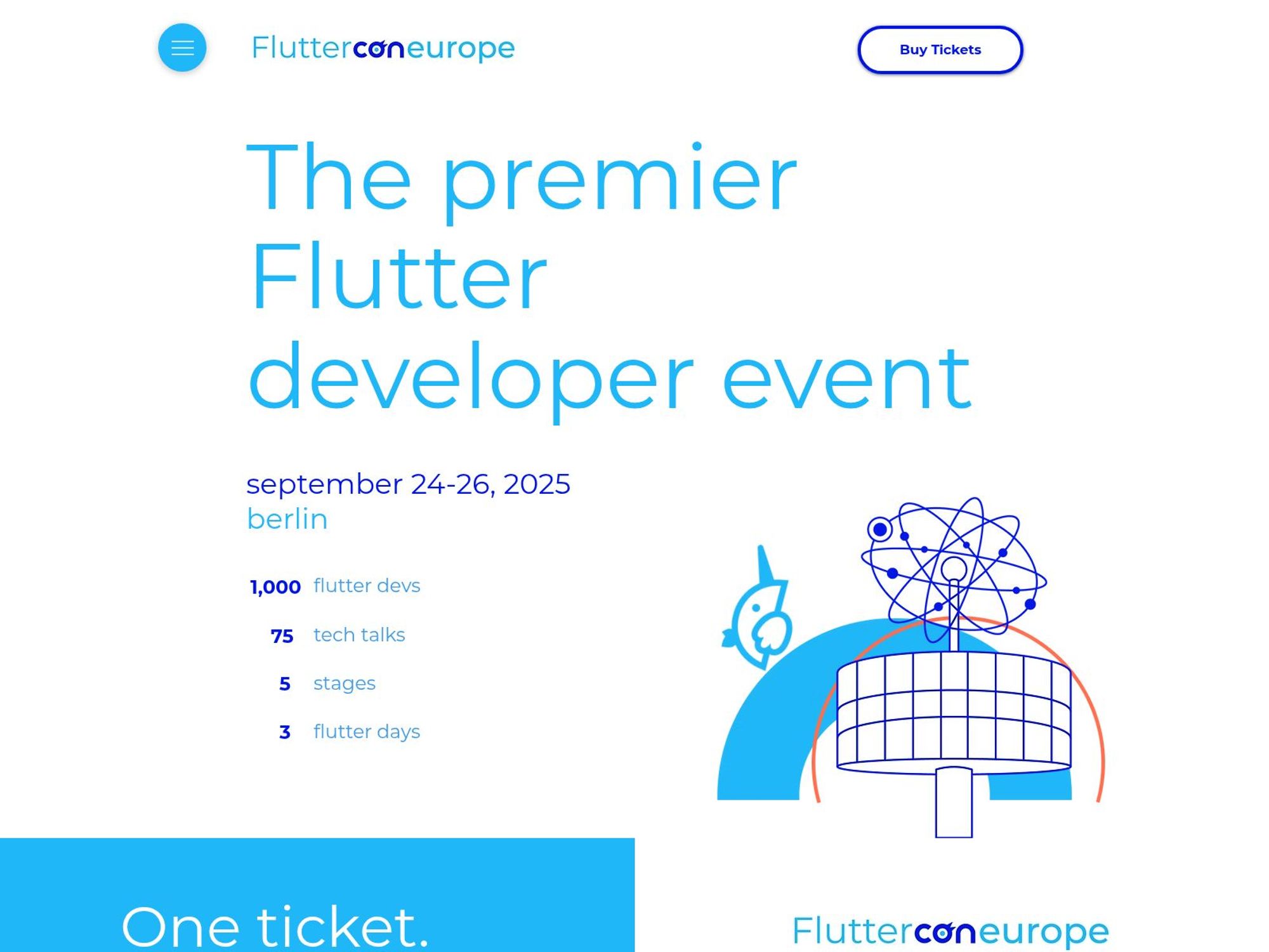 fluttercon Europe website
