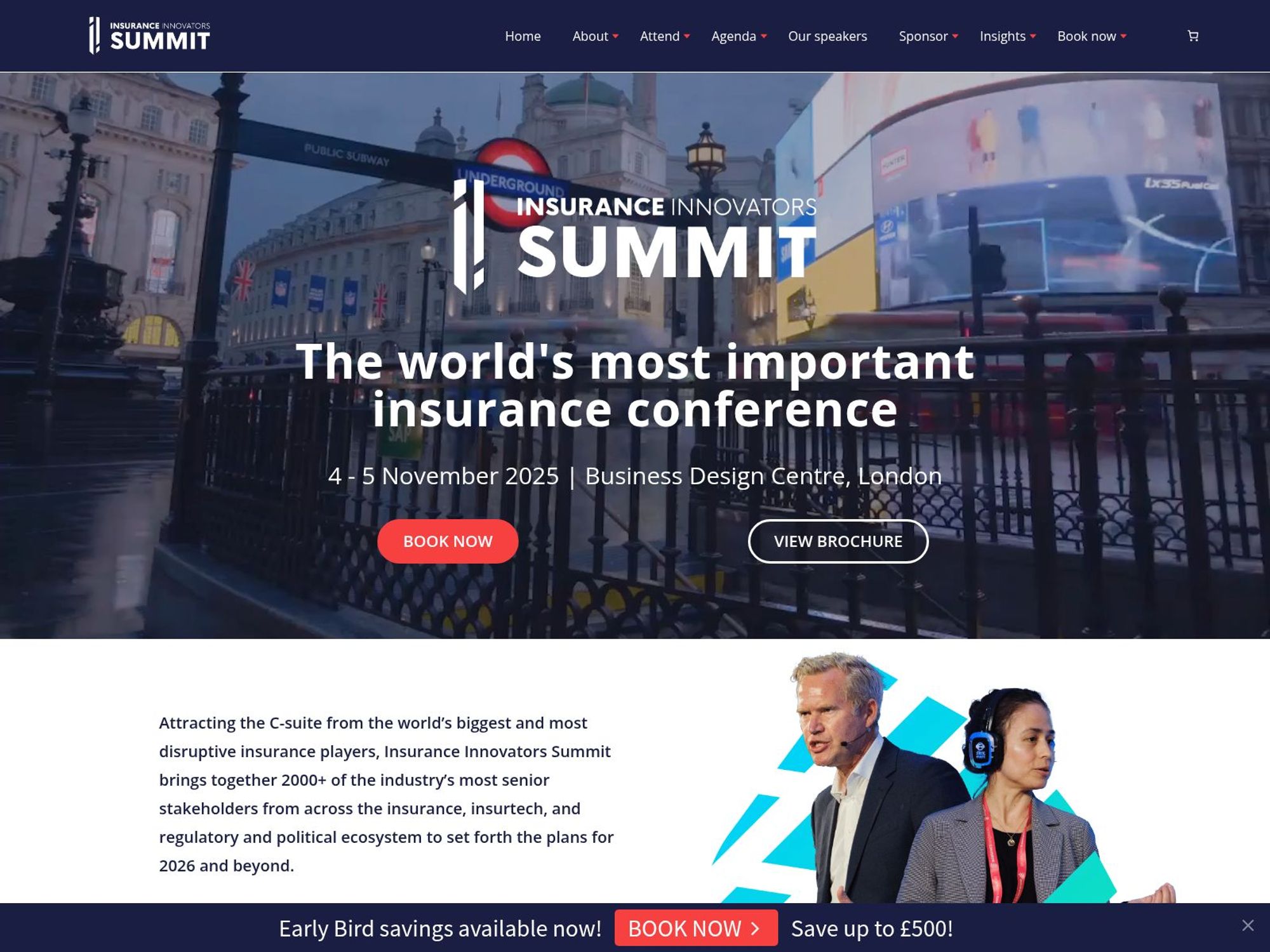 Insurance Innovators Summit Europe 2025 website