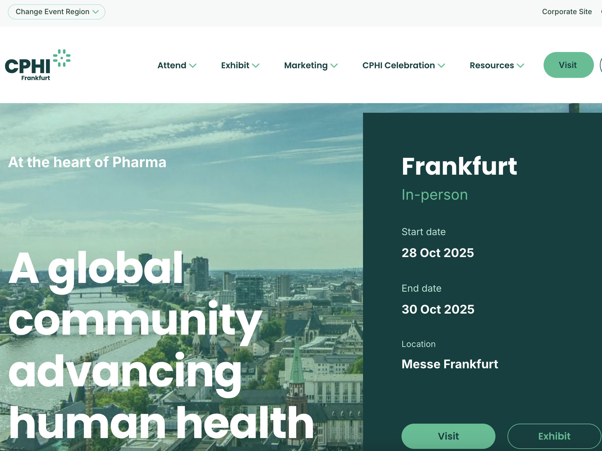 CPHI Frankfurt 2025 website