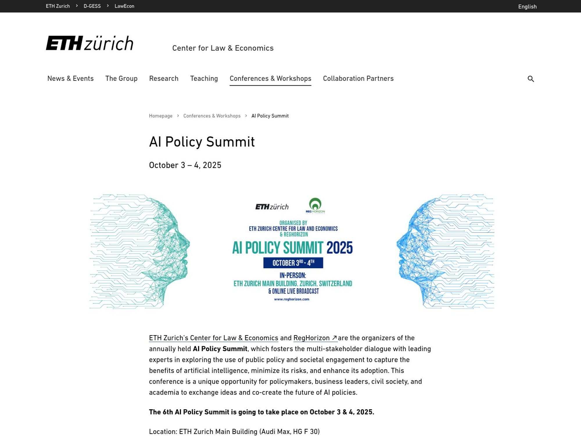 AI Policy Summit 2025 website