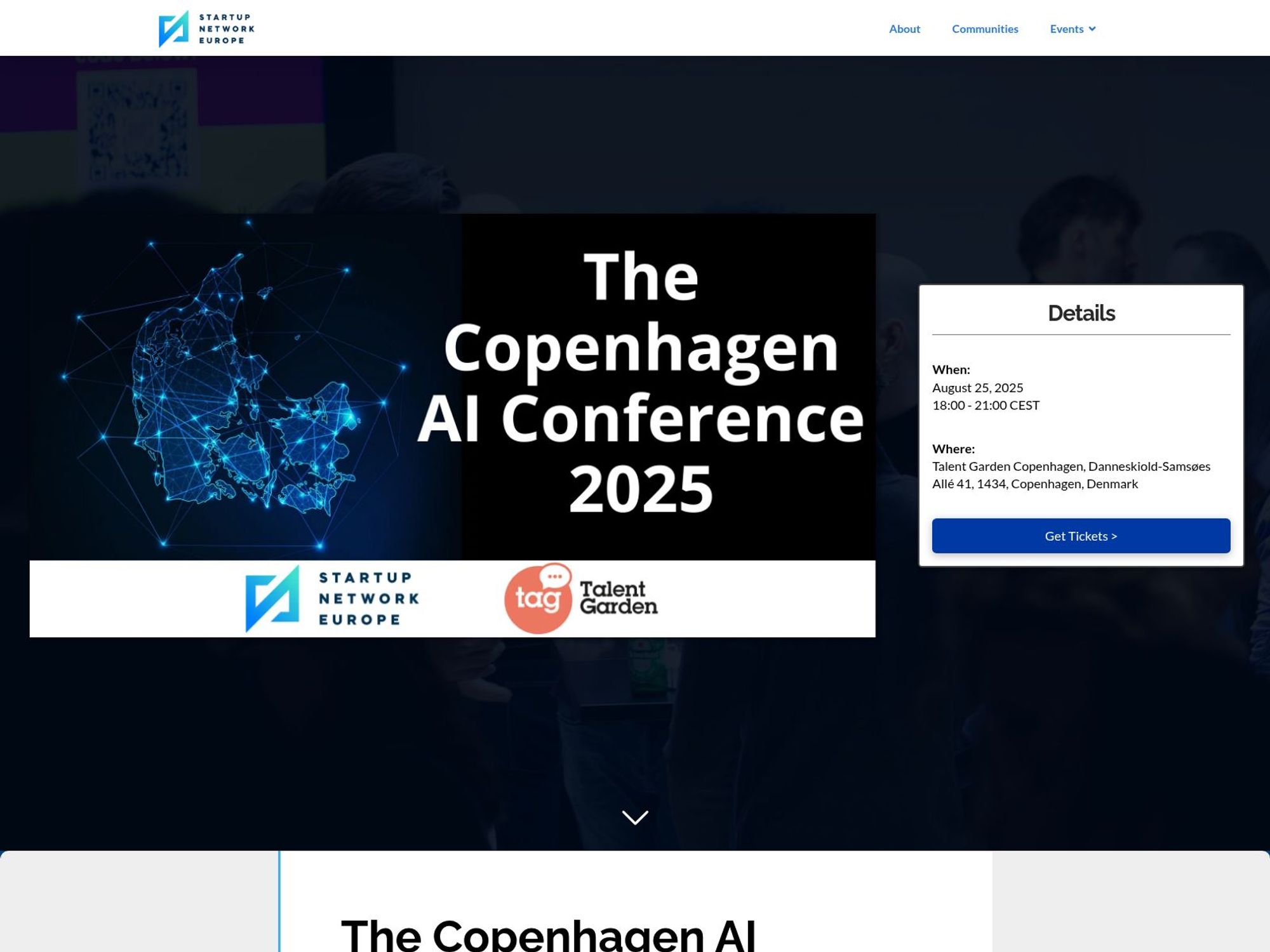 The Copenhagen AI Conference 2025 website