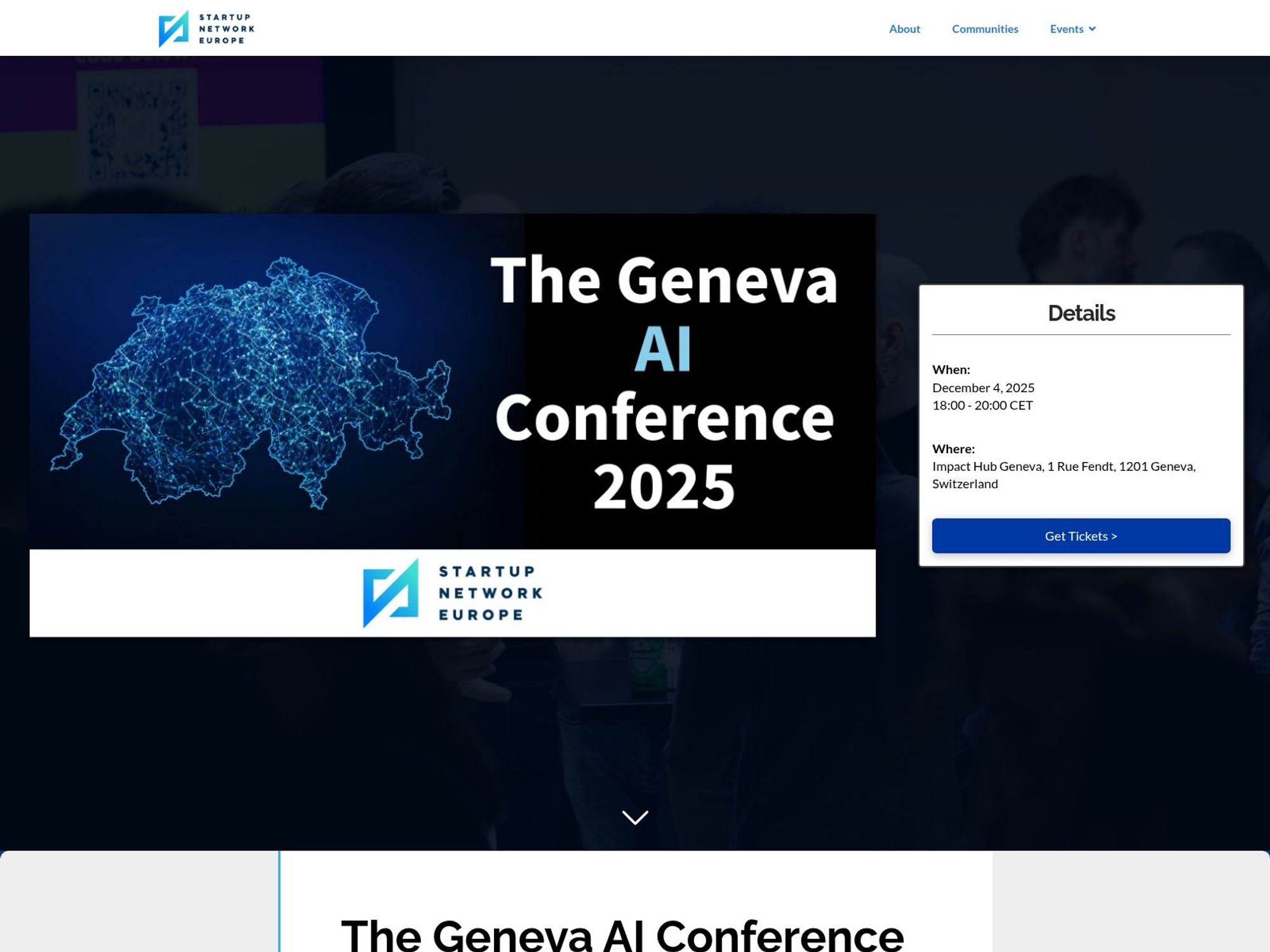 The Geneva AI Conference 2025 website