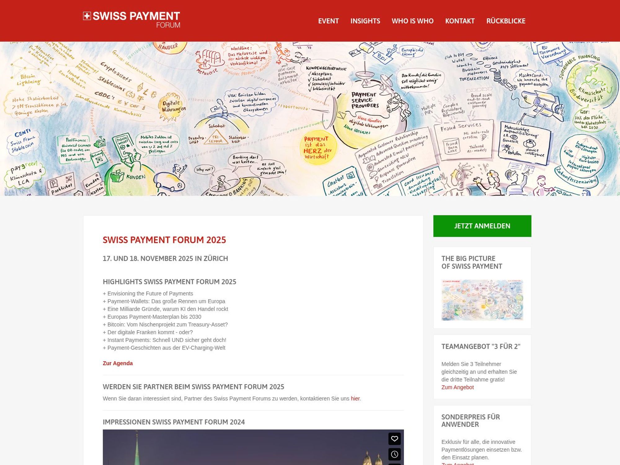Swiss Payment Forum 2025 website