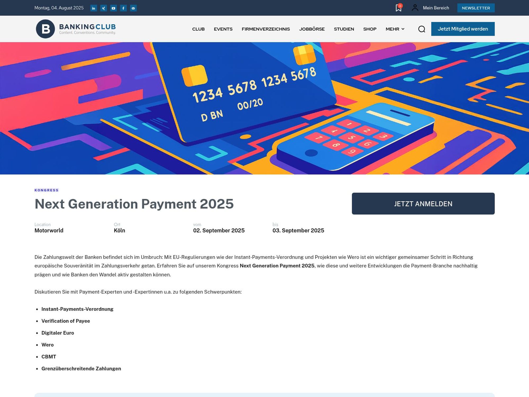 Next Generation Payment 2025 website