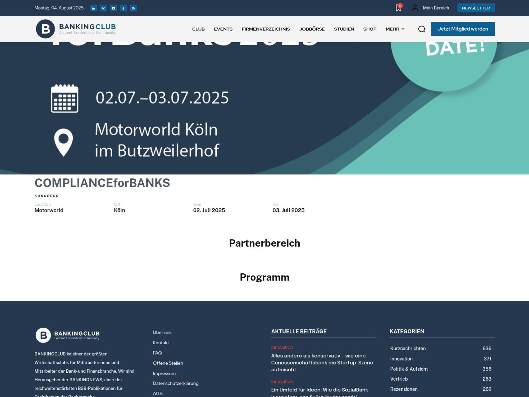 COMPLIANCEforBANKS 2025 screenshot