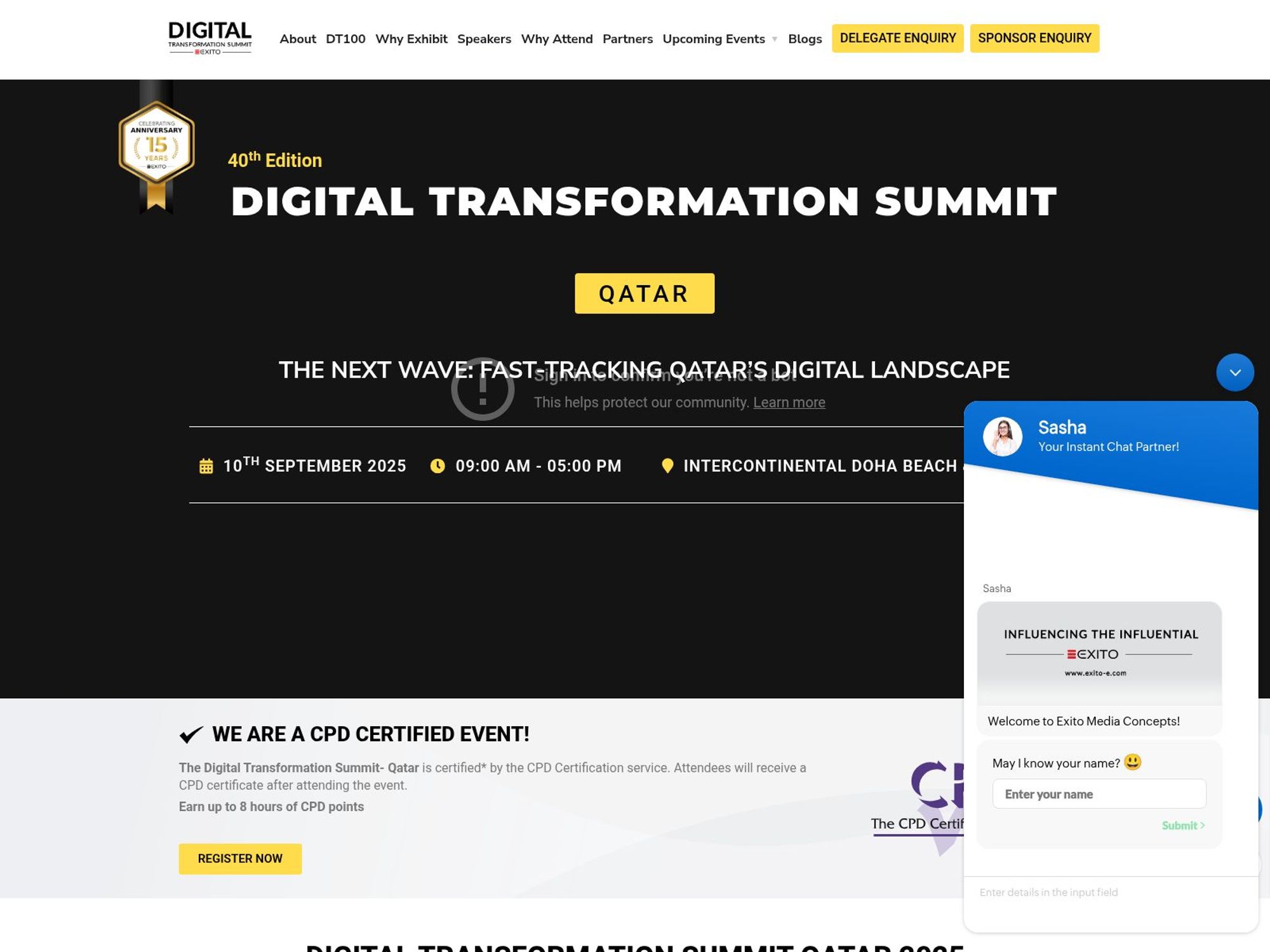 Digital Transformation Summit Qatar 2025 website