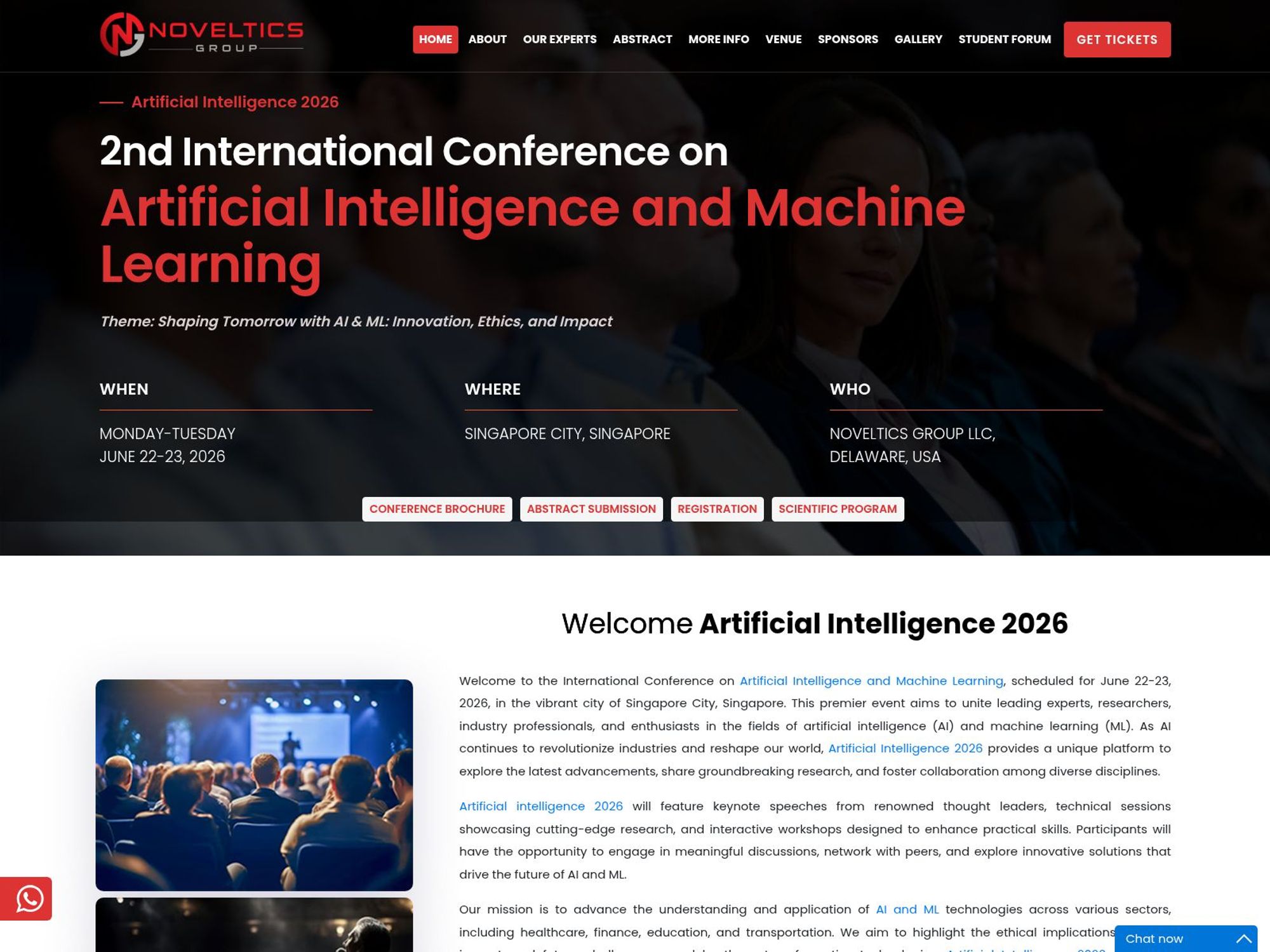 2nd International Conference on Artificial Intelligence and Machine Learning website