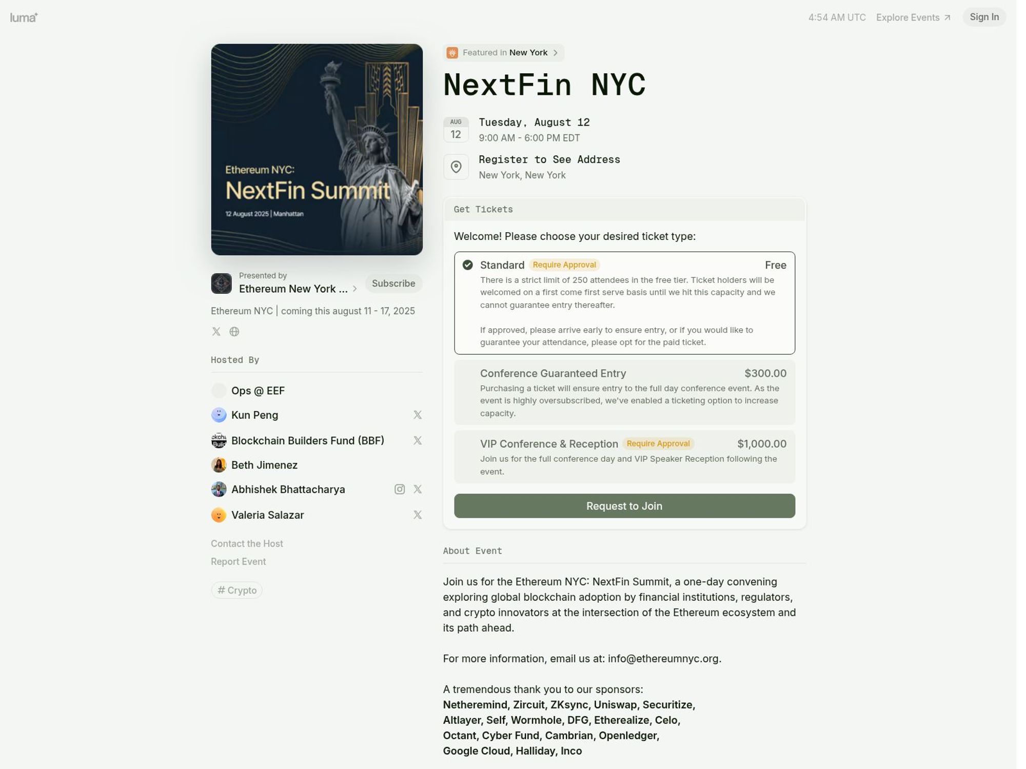 NextFin Summit NYC website