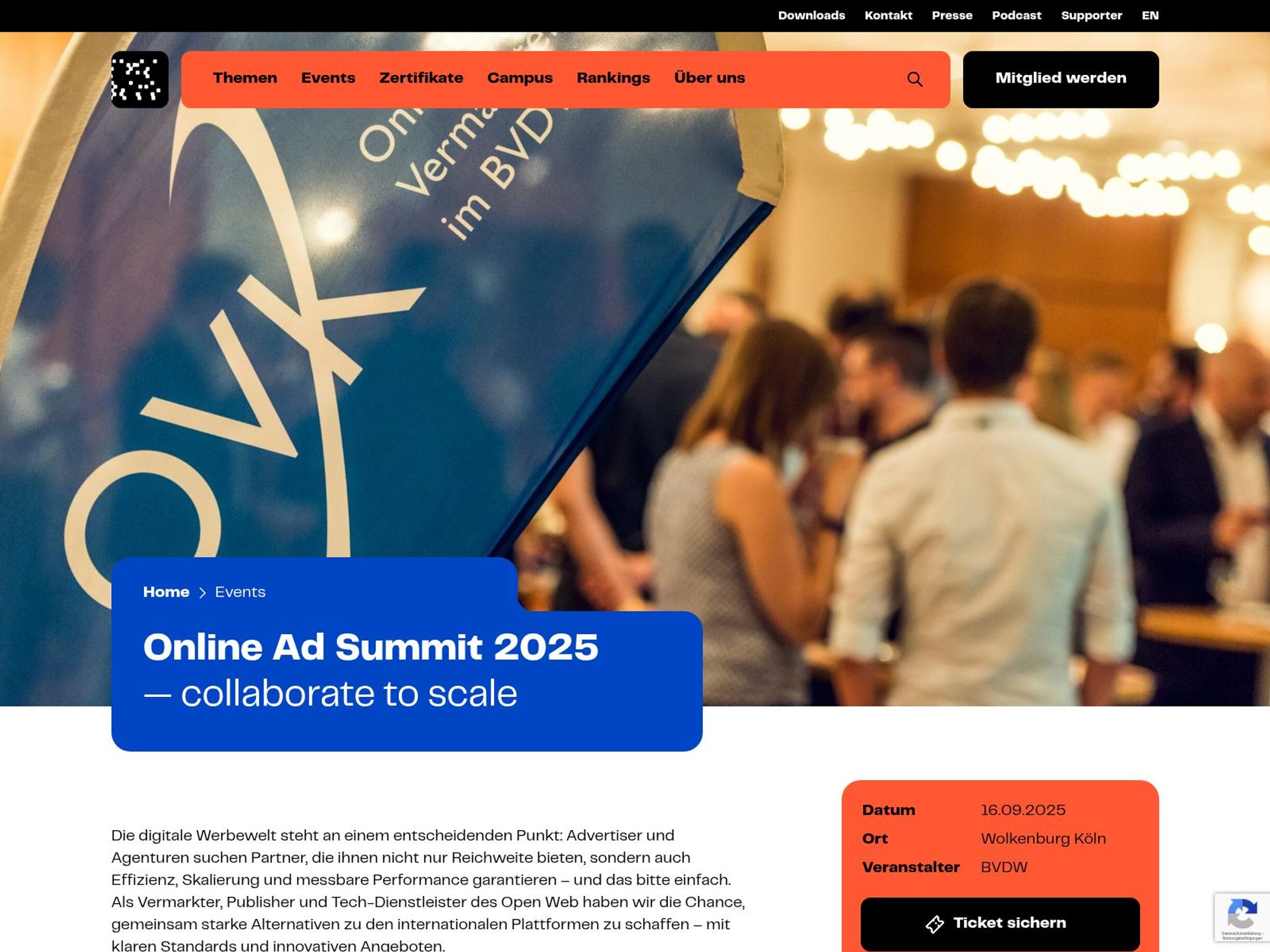 Online Ad Summit 2025 website