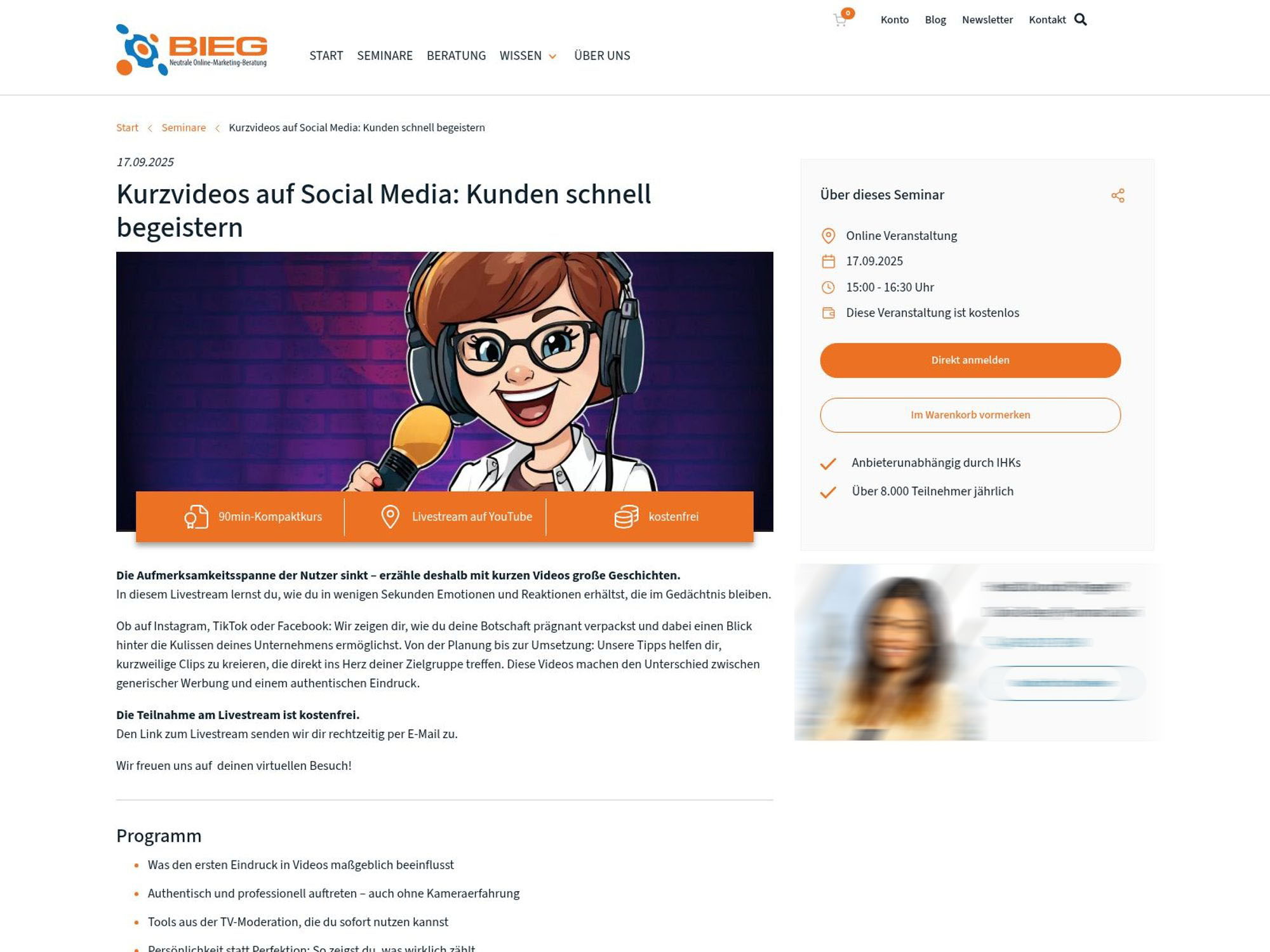 Kurzvideos auf Social Media: Kunden schnell begeistern website