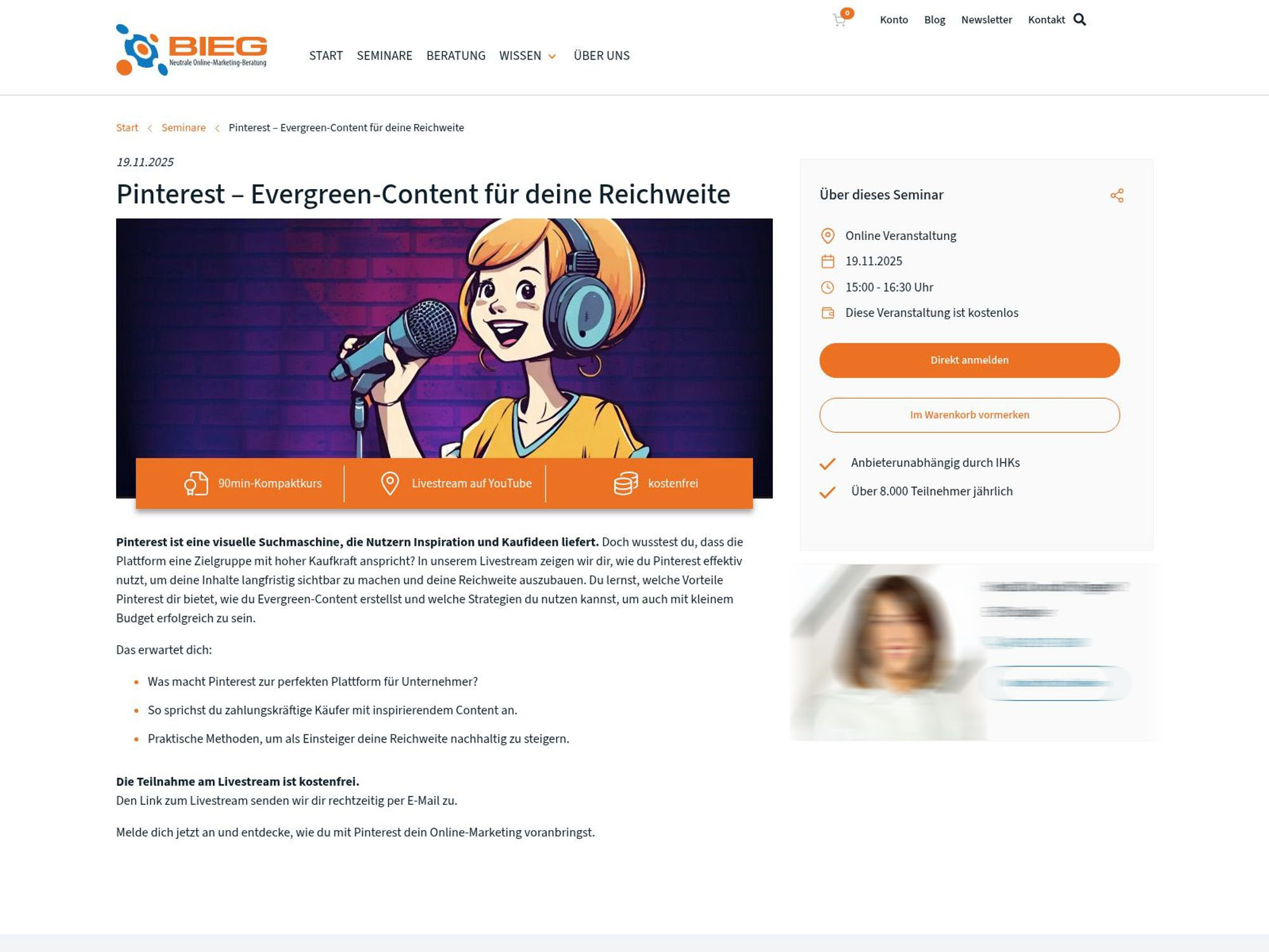 Pinterest – Evergreen-Content für deine Reichweite website