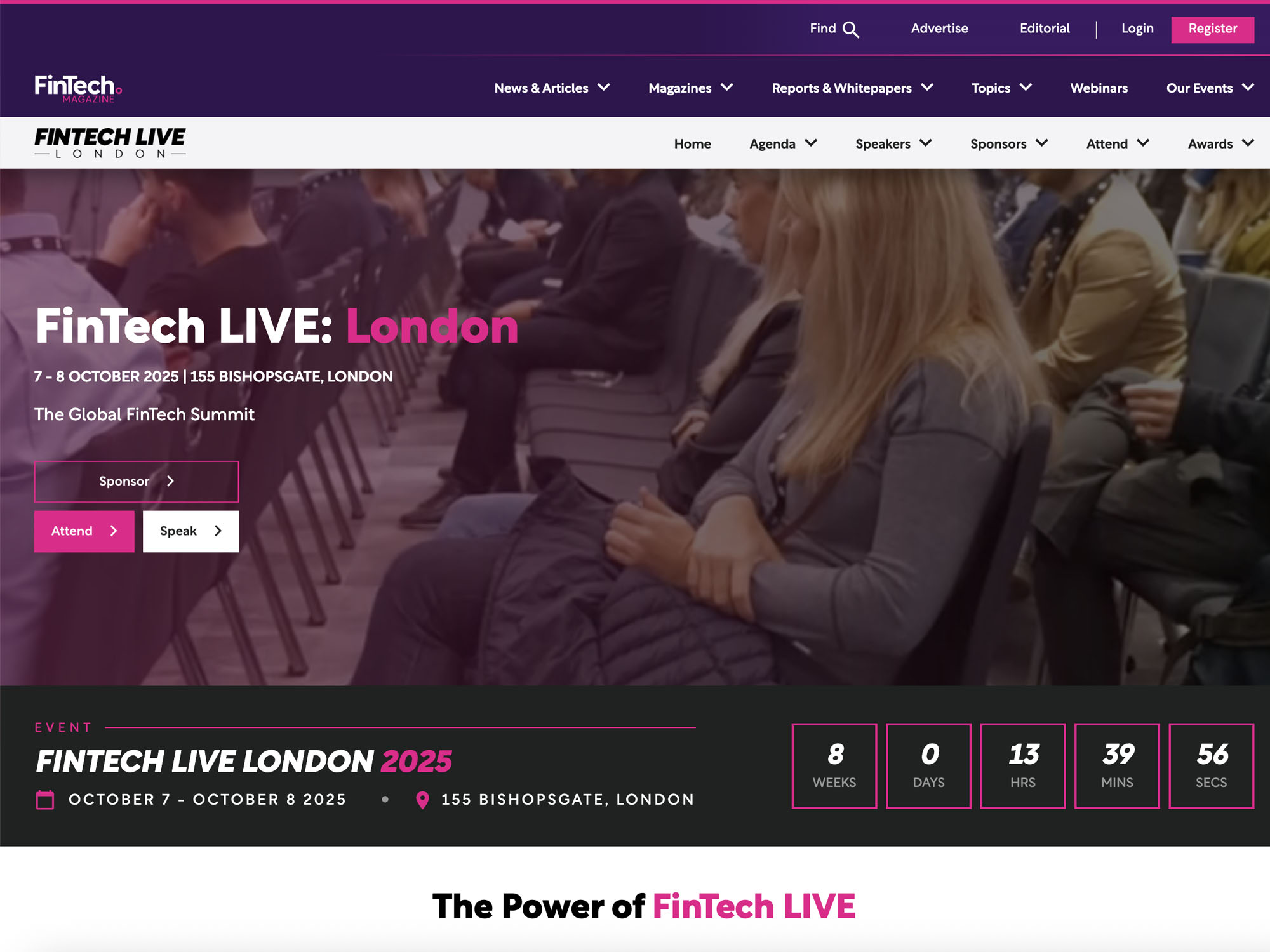 FinTech LIVE: London 2025 website