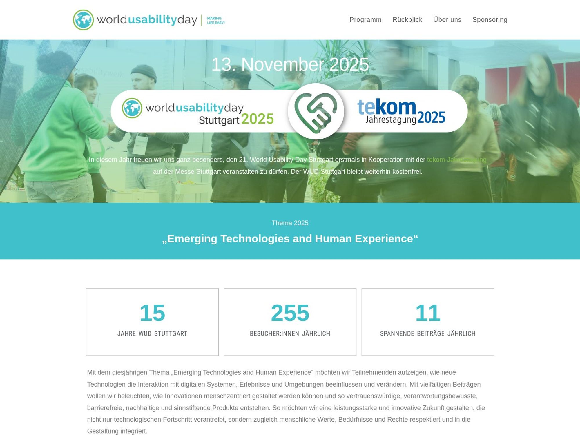 World Usability Day 2025 website