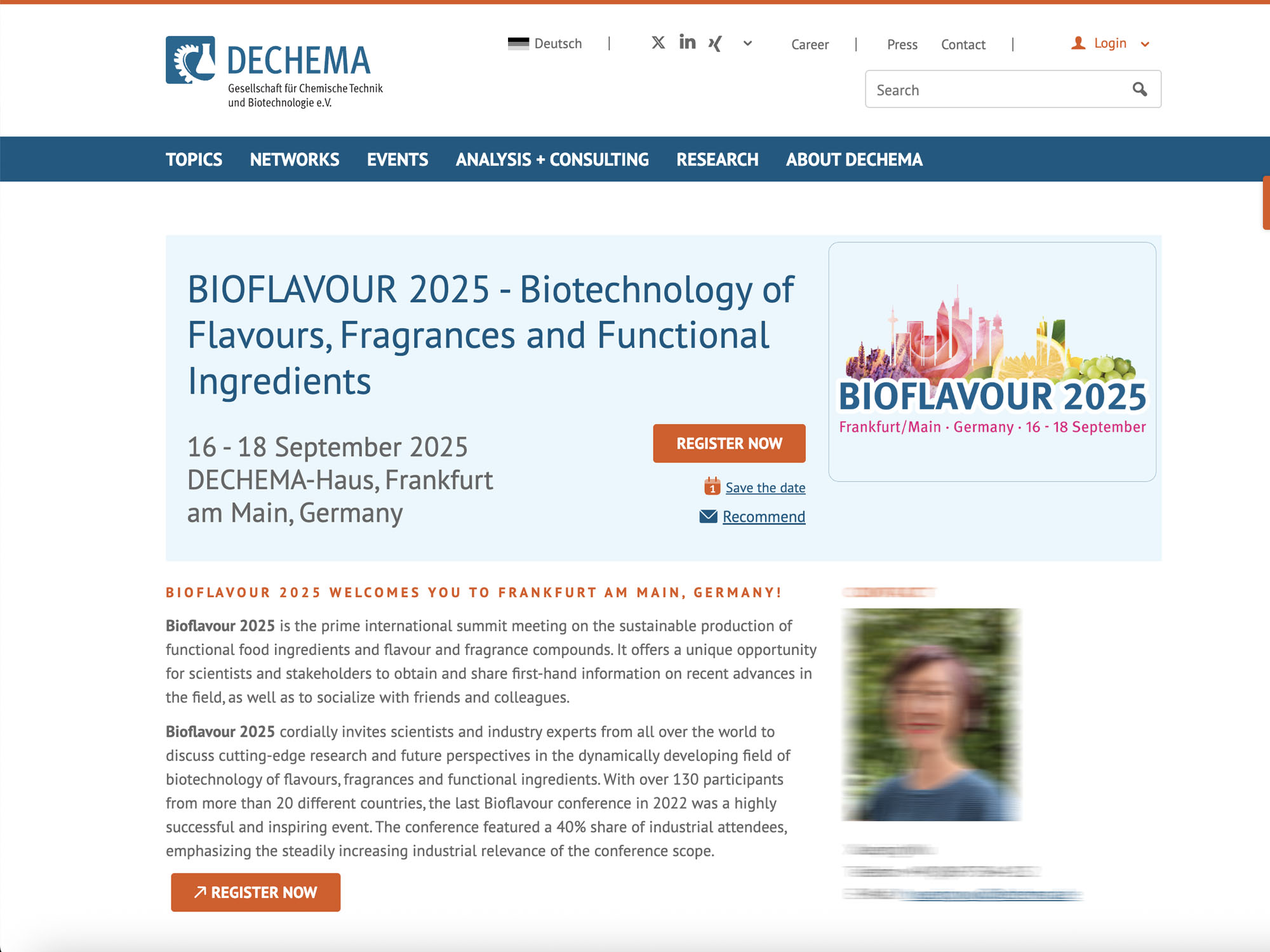 BIOFLAVOUR 2025 website
