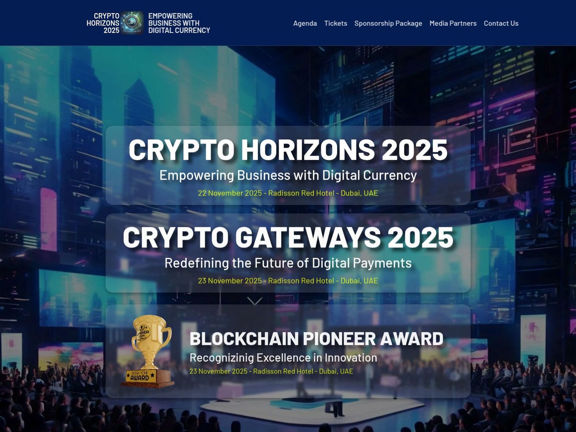 Crypto Horizons 2025 website