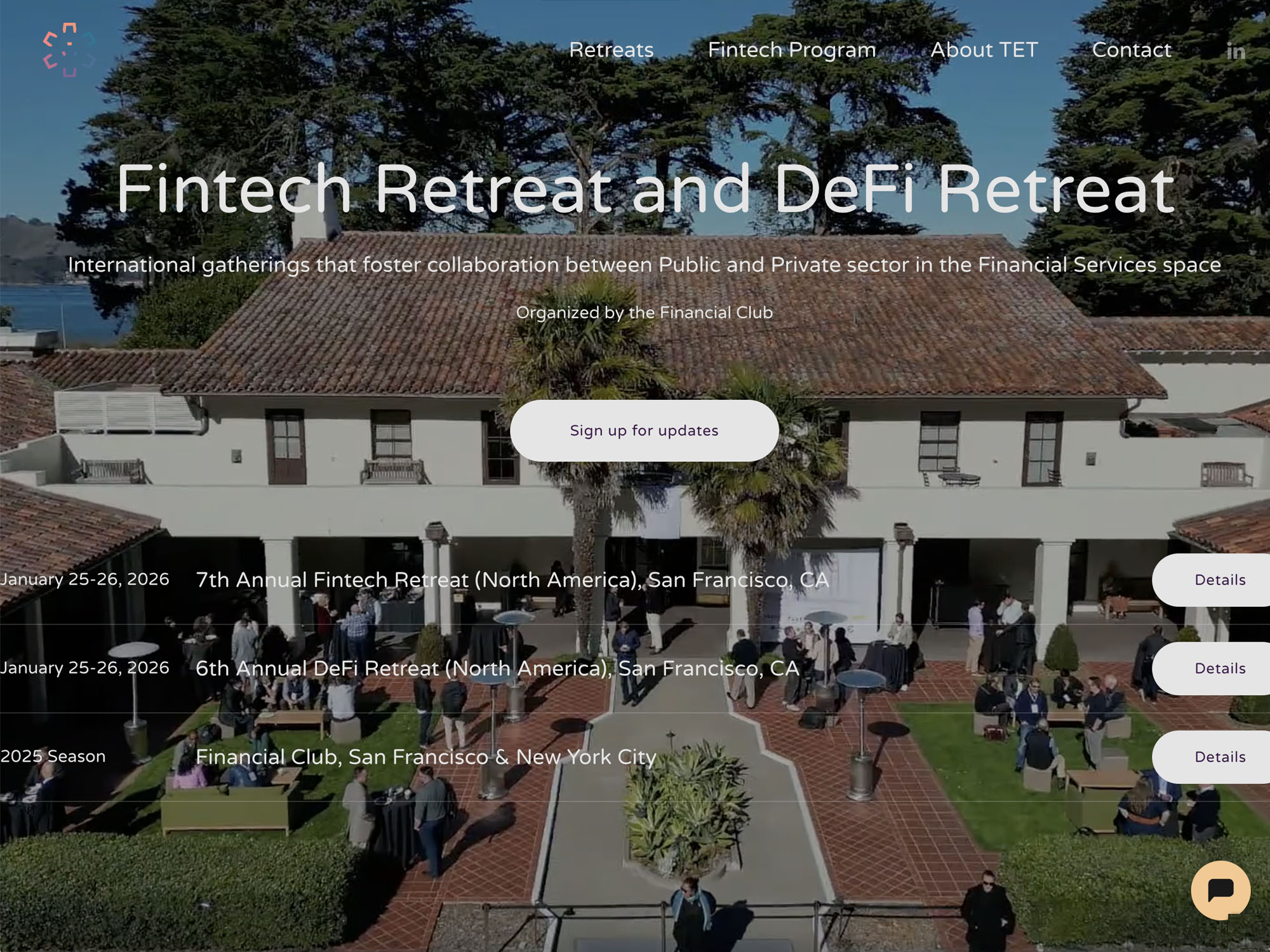 DeFi Retreat 26 website