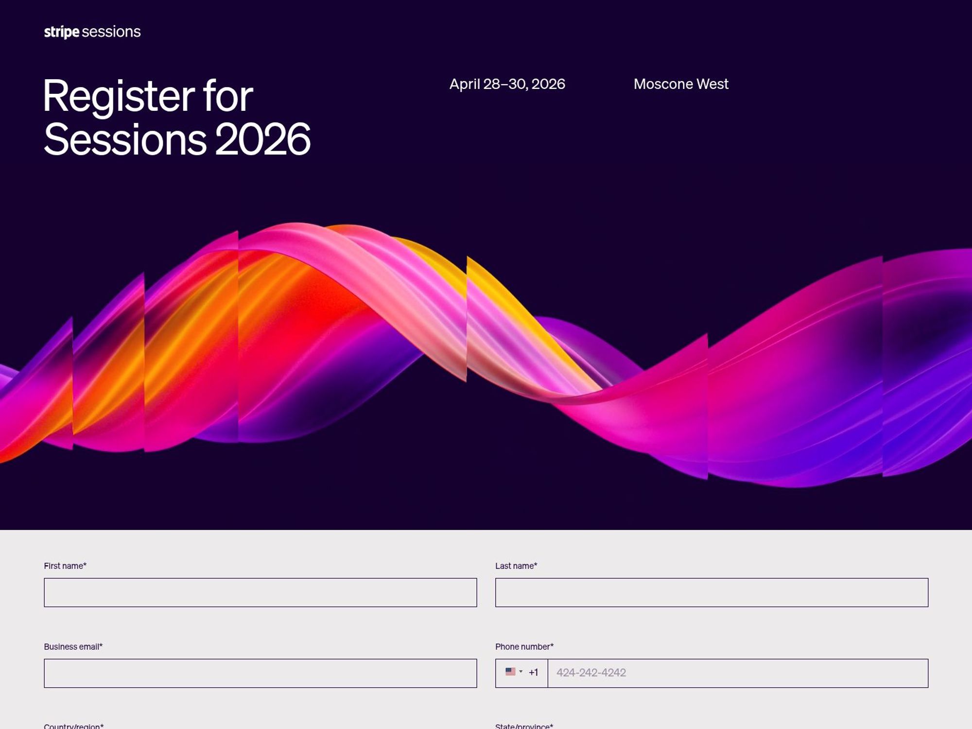 Stripe Sessions 2026 website