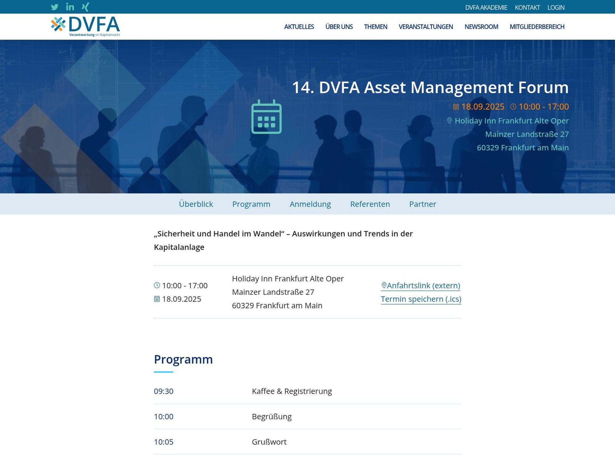14. DVFA Asset Management Forum website