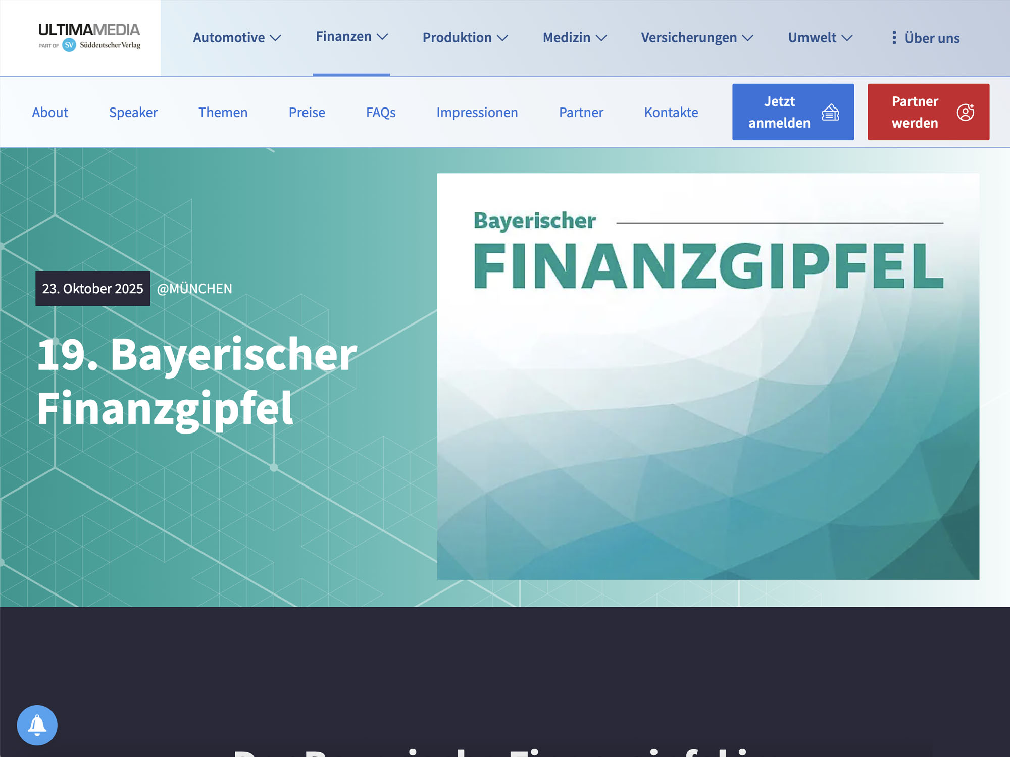 Bayerischer Finanzgipfel 2025 website