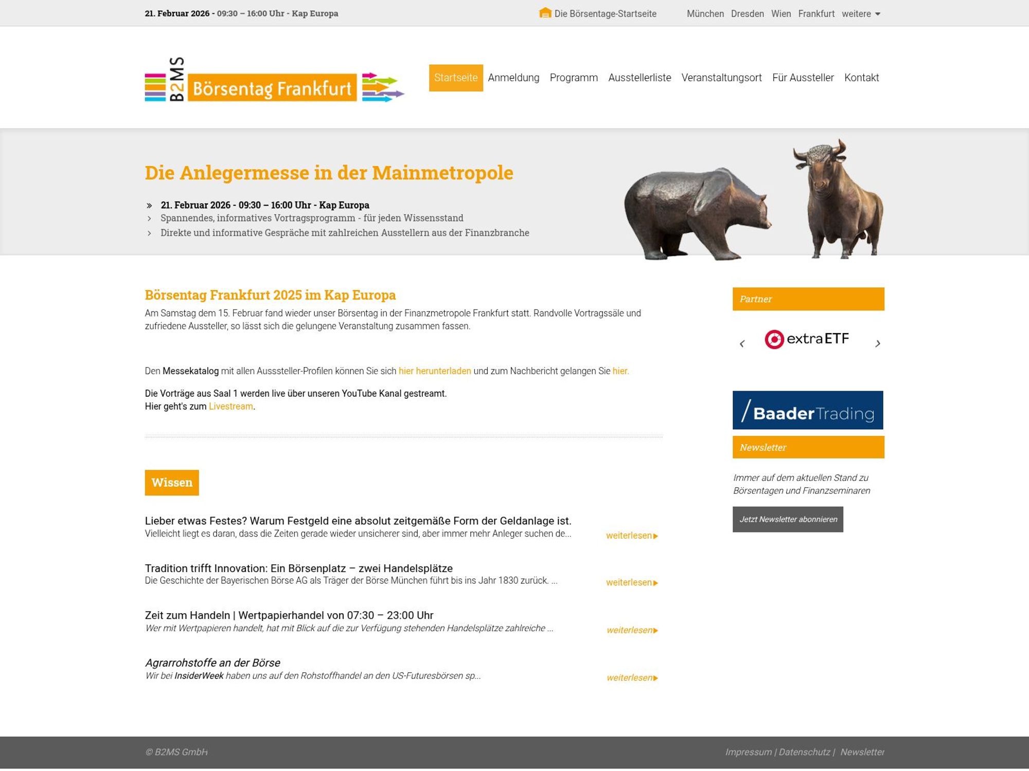Börsentag Frankfurt 2026 website