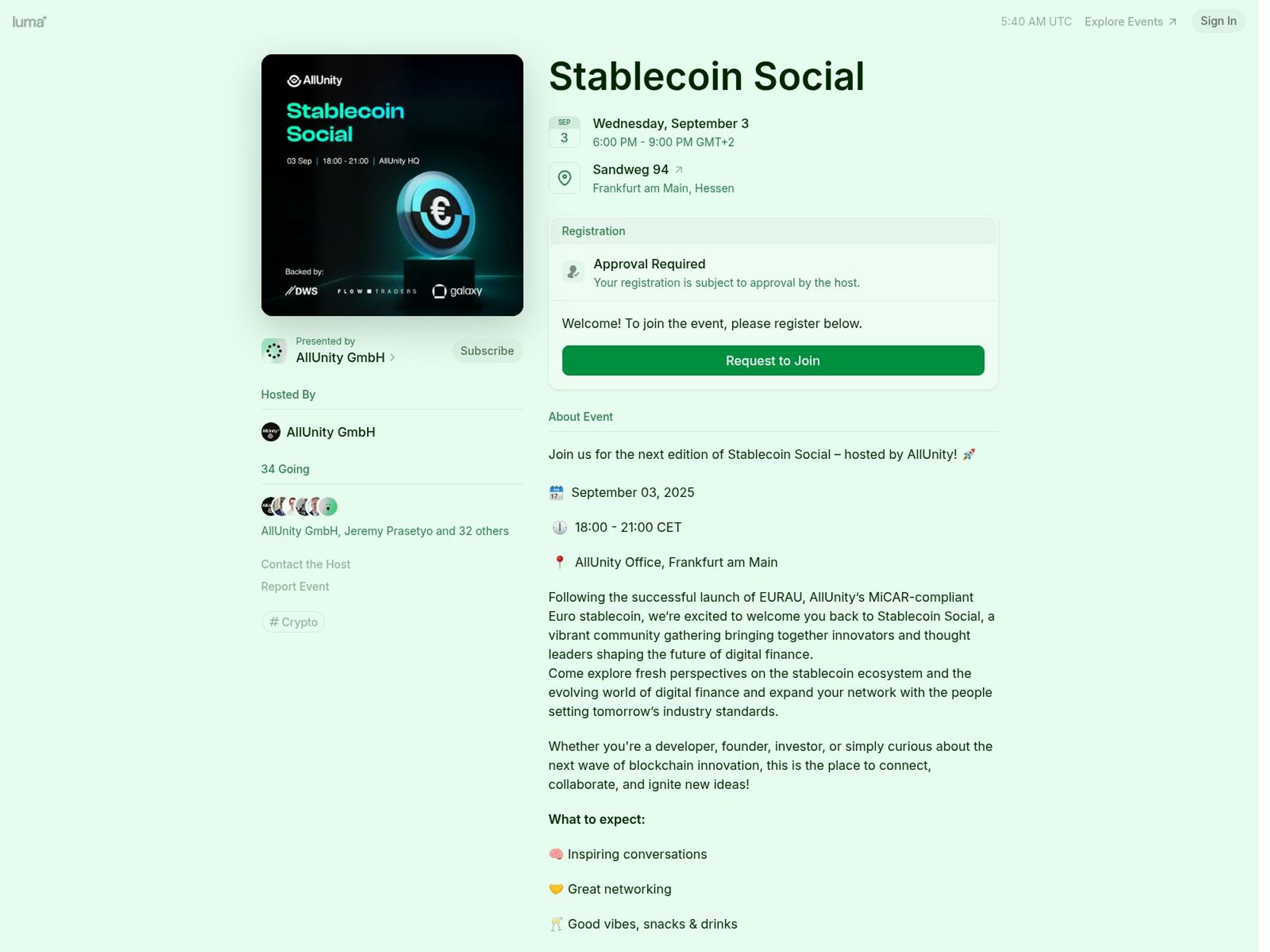 Stablecoin Social website