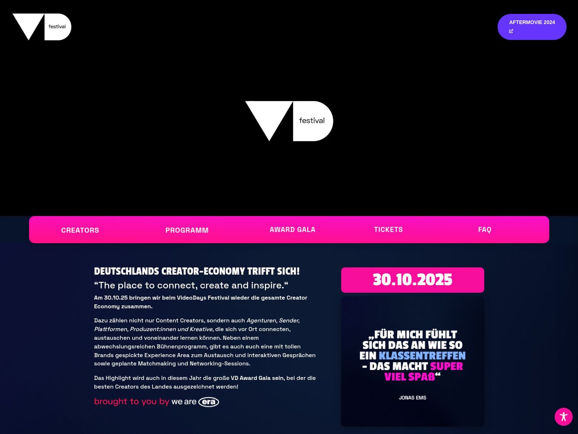 VideoDays Festival 2025 website