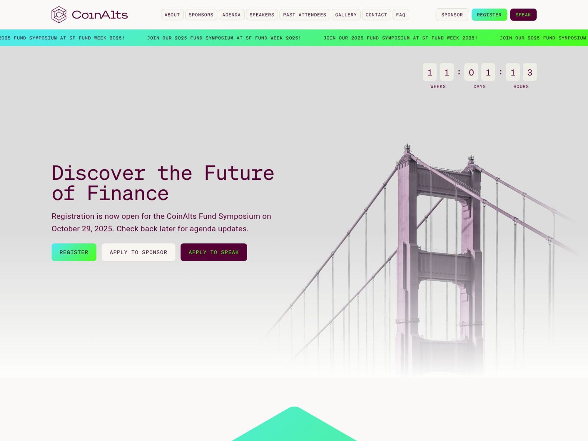 CoinAlts 2025 Fund Symposium website