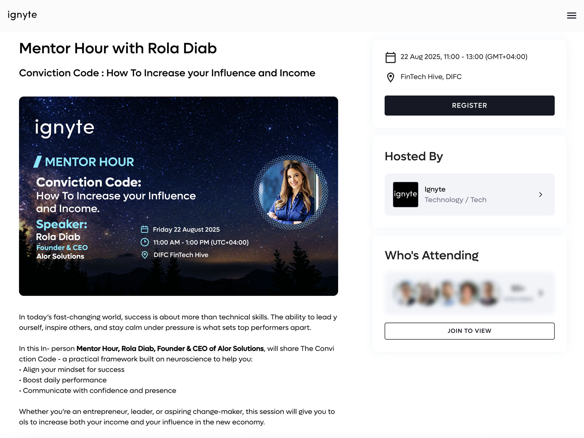 Mentor Hour with Rola Diab screenshot