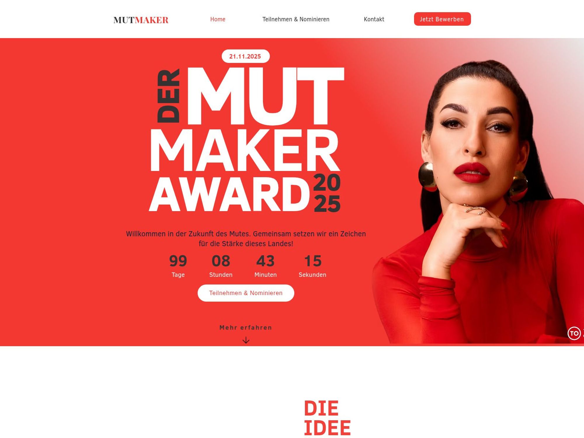 Mut Maker Award 2025 website