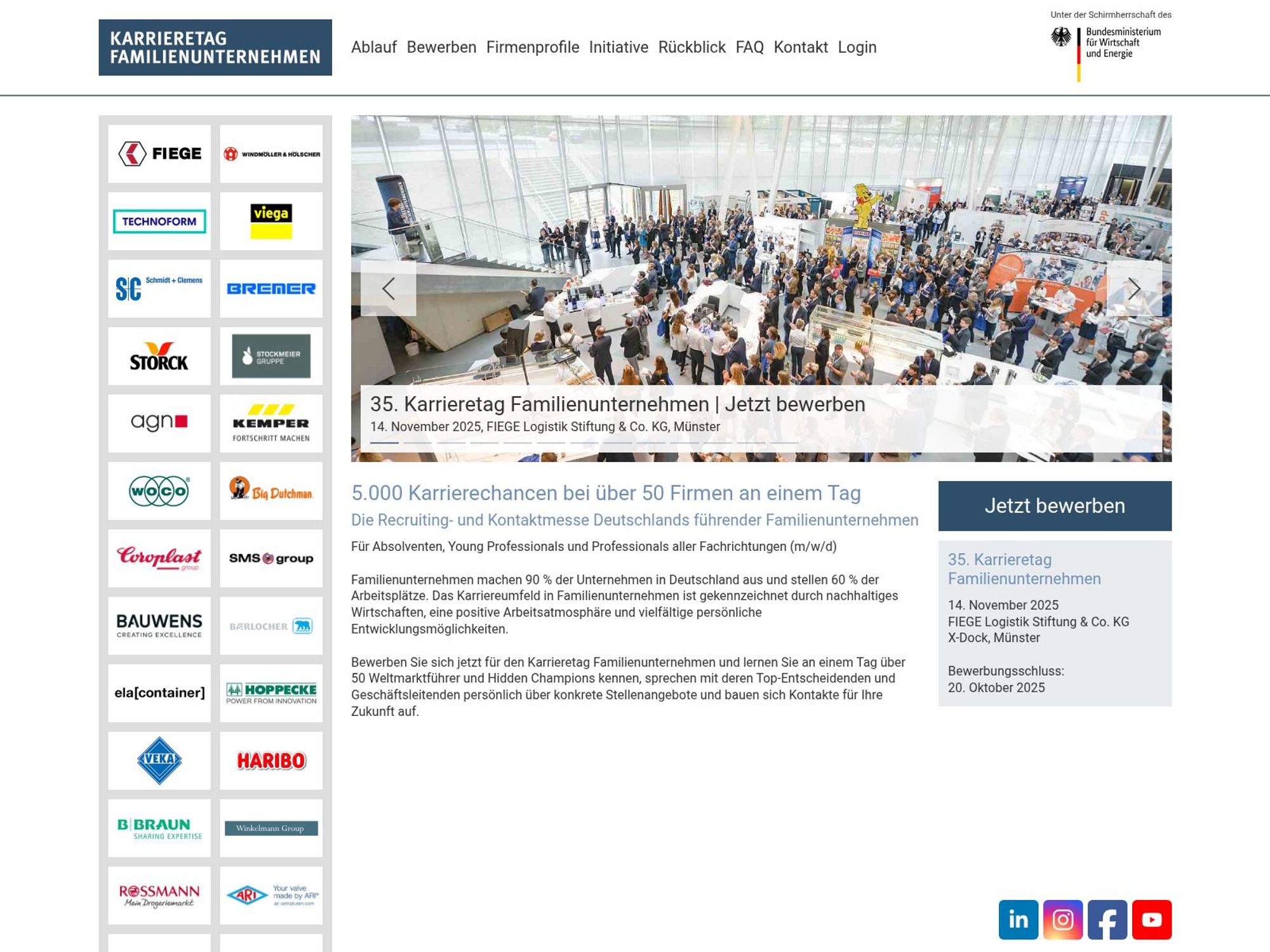35. Karrieretag Familienunternehmen website