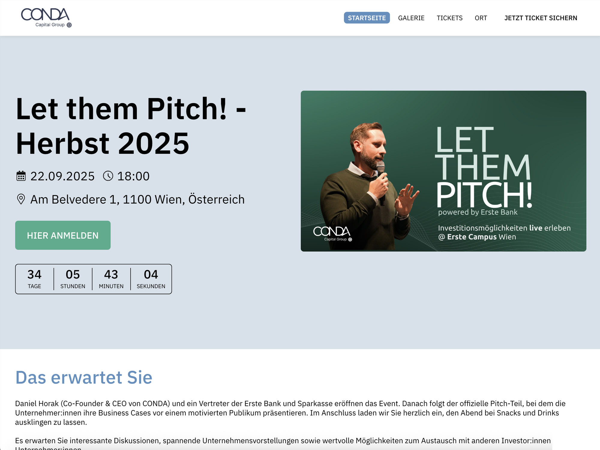 Let them Pitch! - Herbst 2025 website