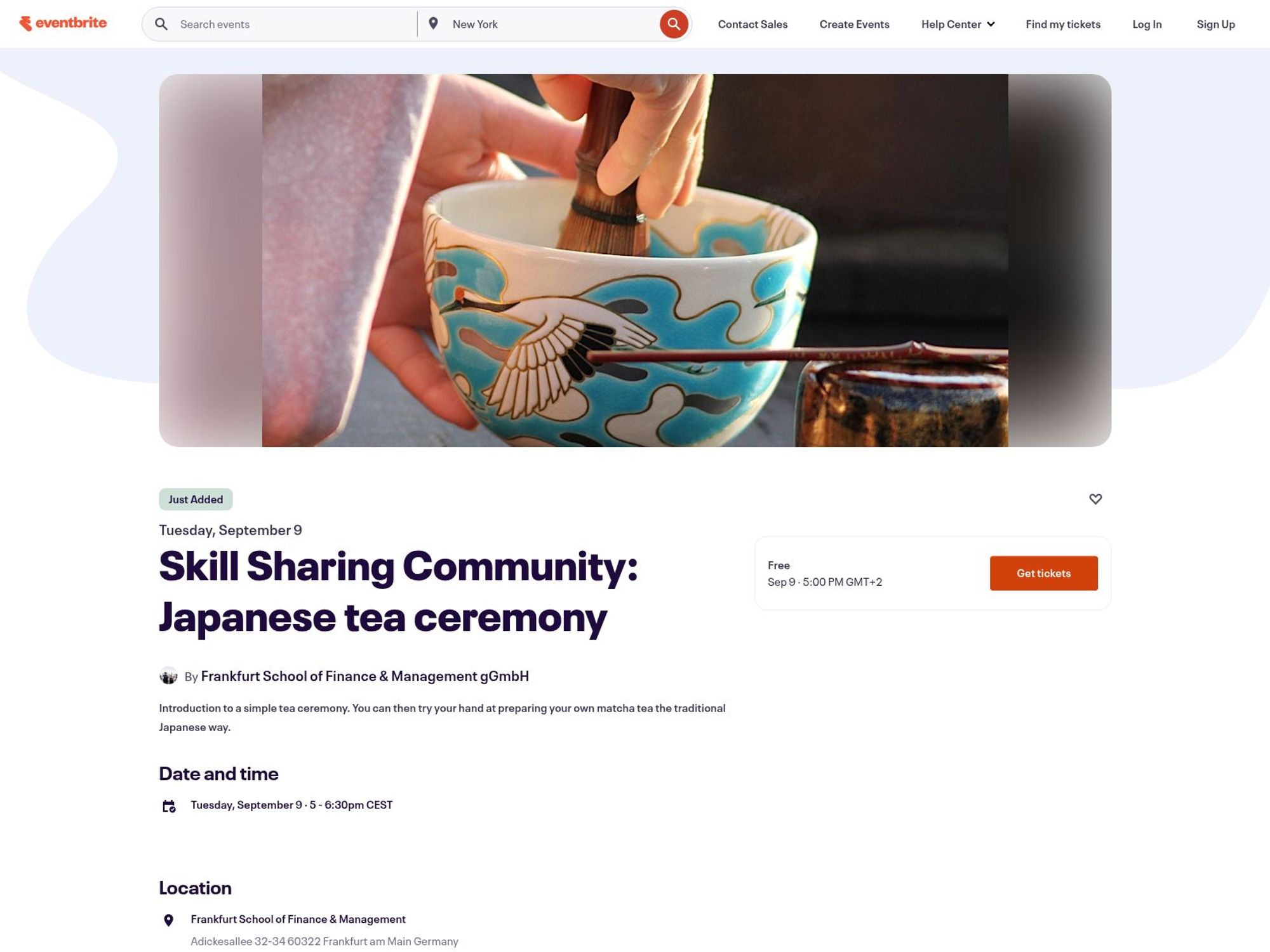 Skill Sharing Community: Japanese tea ceremony website