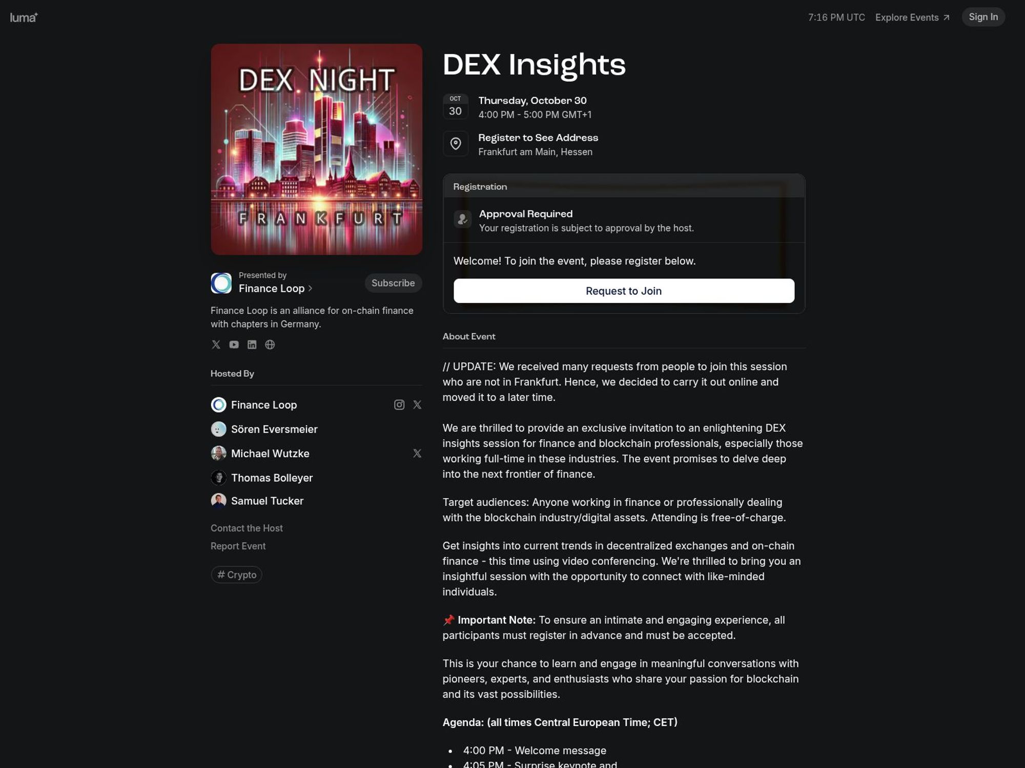 DEX Insights screenshot