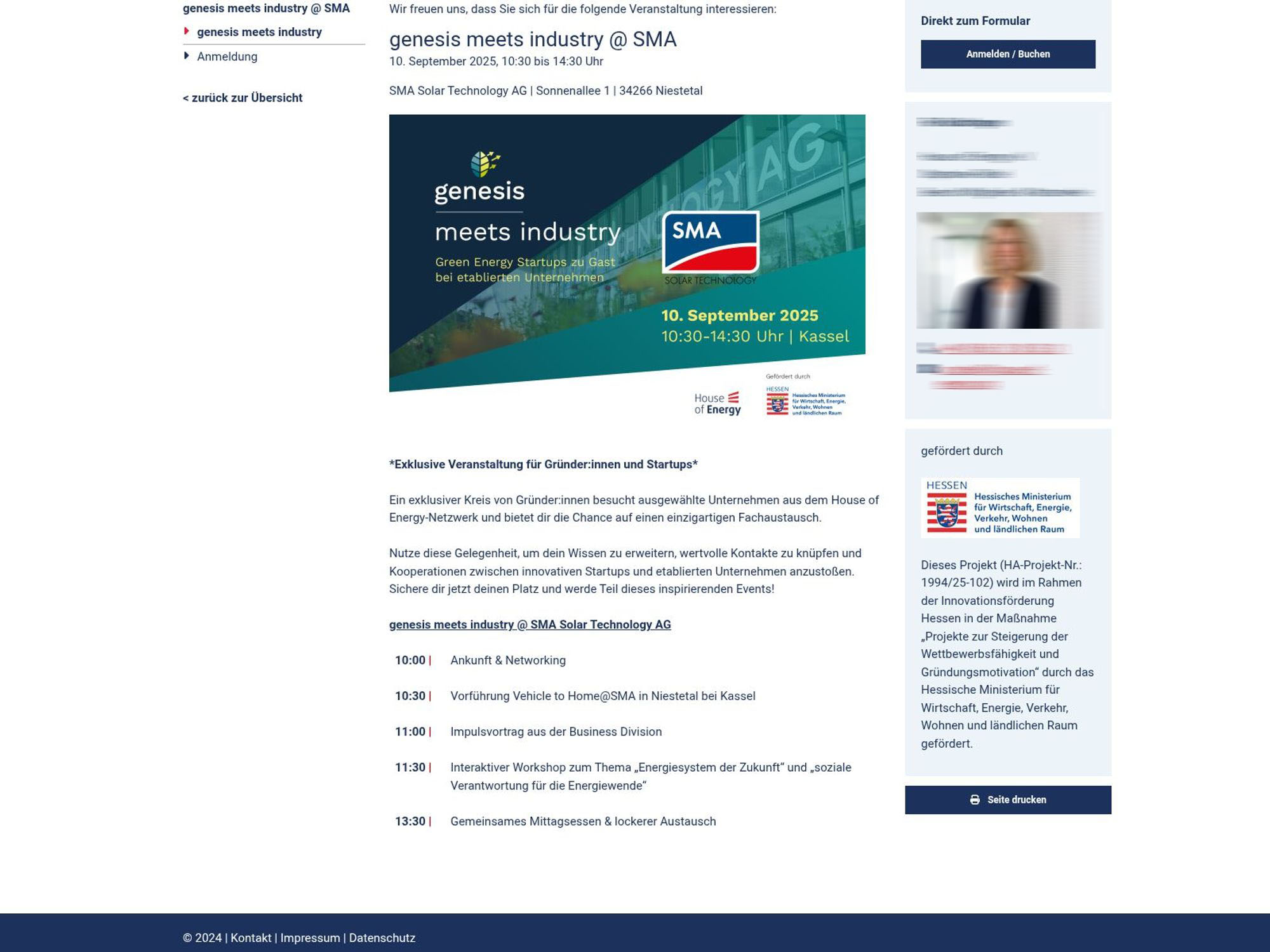genesis meets industry @ SMA website